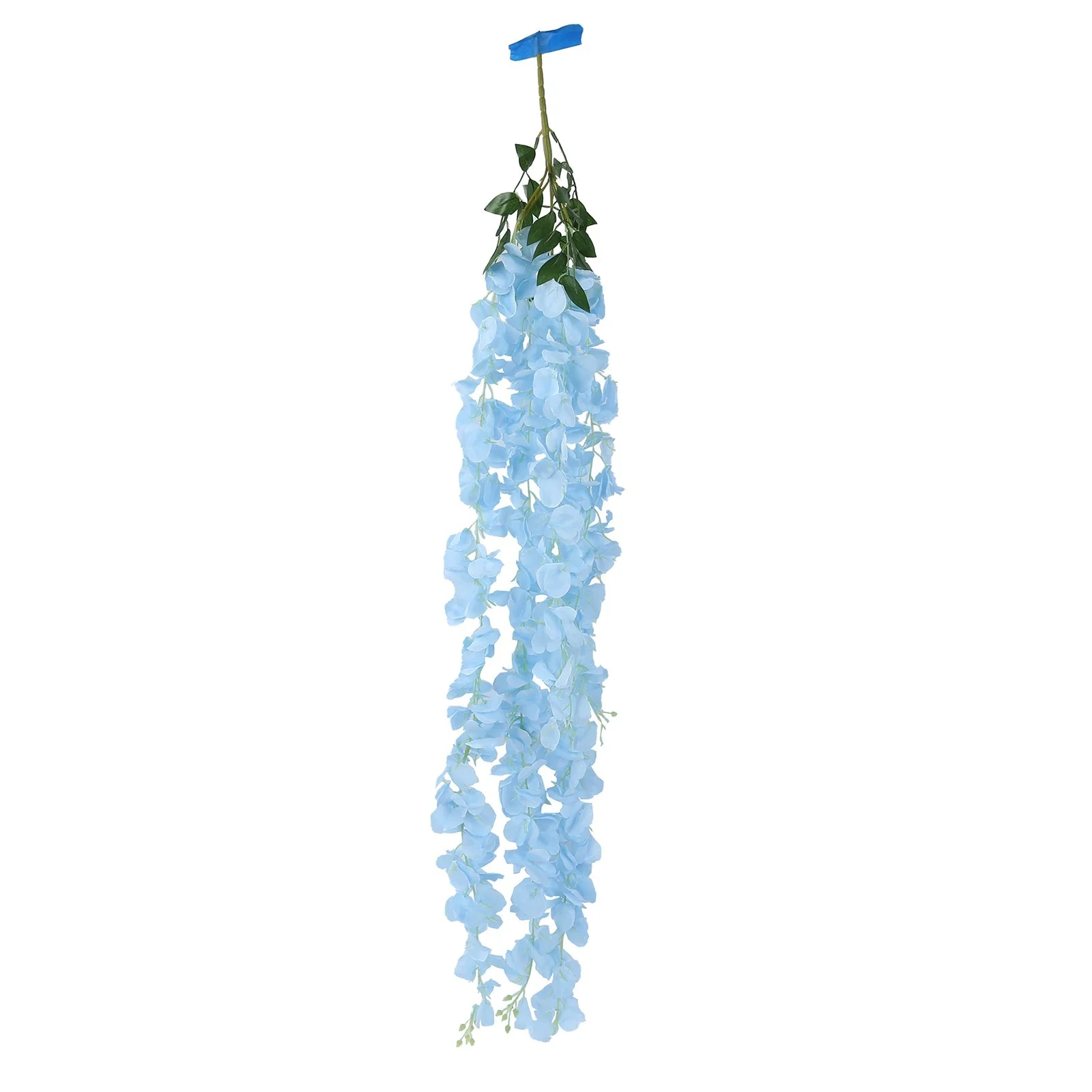 Artificial Silk Hanging Wisteria Flower Garland Vines in Light Blue, 5 Full Strands in 1 Bush - 42" - Image 6
