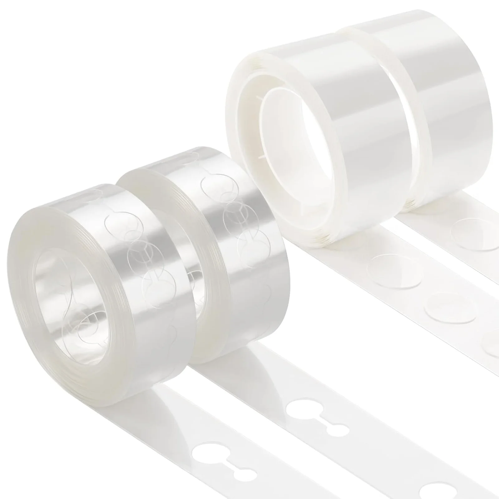 Balloon Arch Kit – Clear Balloon Tape Strips & Glue Dot Rolls for Party Decorations – 10 Rolls Each, 160ft Tape, 1000 Dots - Image 2