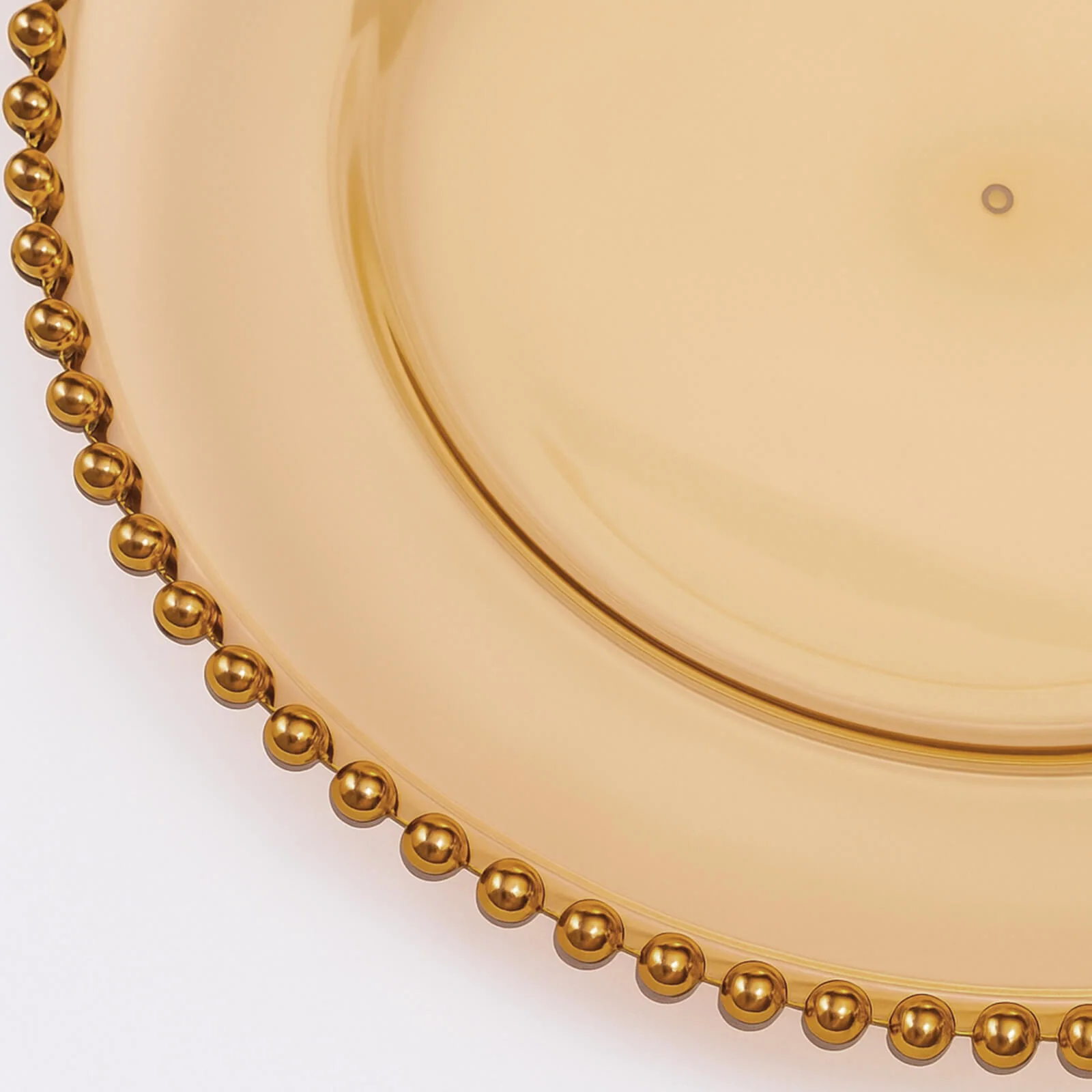 6-Pack Acrylic Charger Plates 13" Round Amber Gold with Beaded Rim - Decorative Dinner Party Charger Tableware - Image 7