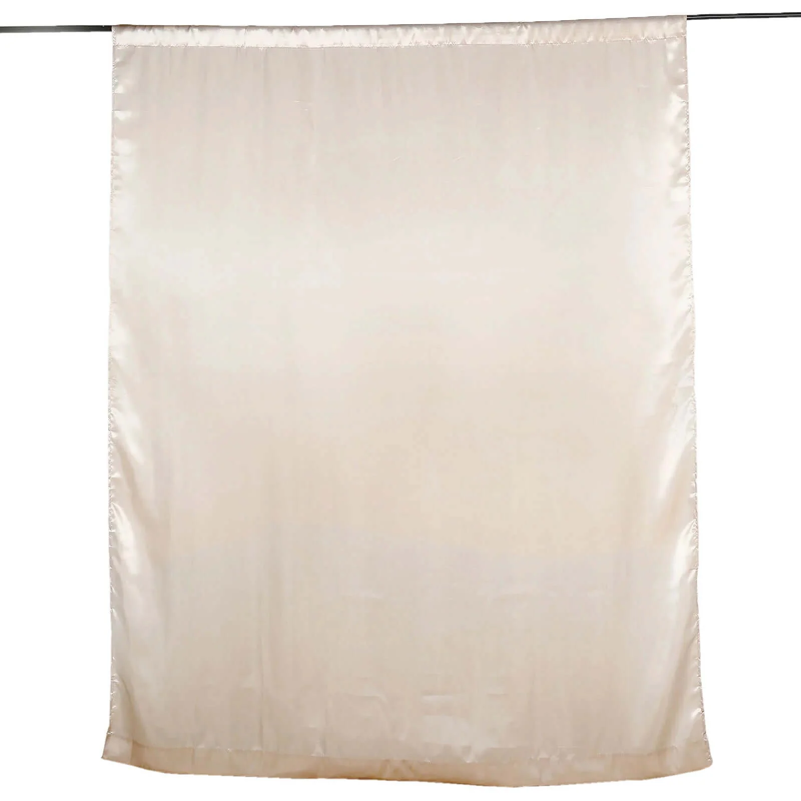 Beige Satin Backdrop Drape Curtain, Photo Booth Event Divider Panel - 8ftx10ft - Image 7