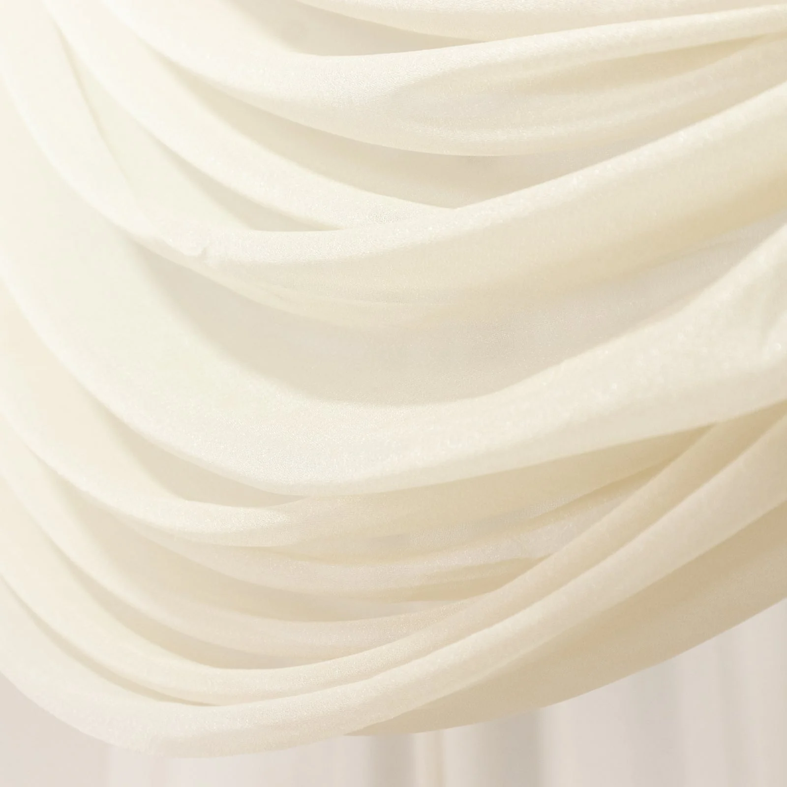 Sheer Wedding Arch Drape – 5ftx32ft Beige Sheer Curtain Backdrop, Ceiling Drapery Panel - Image 7