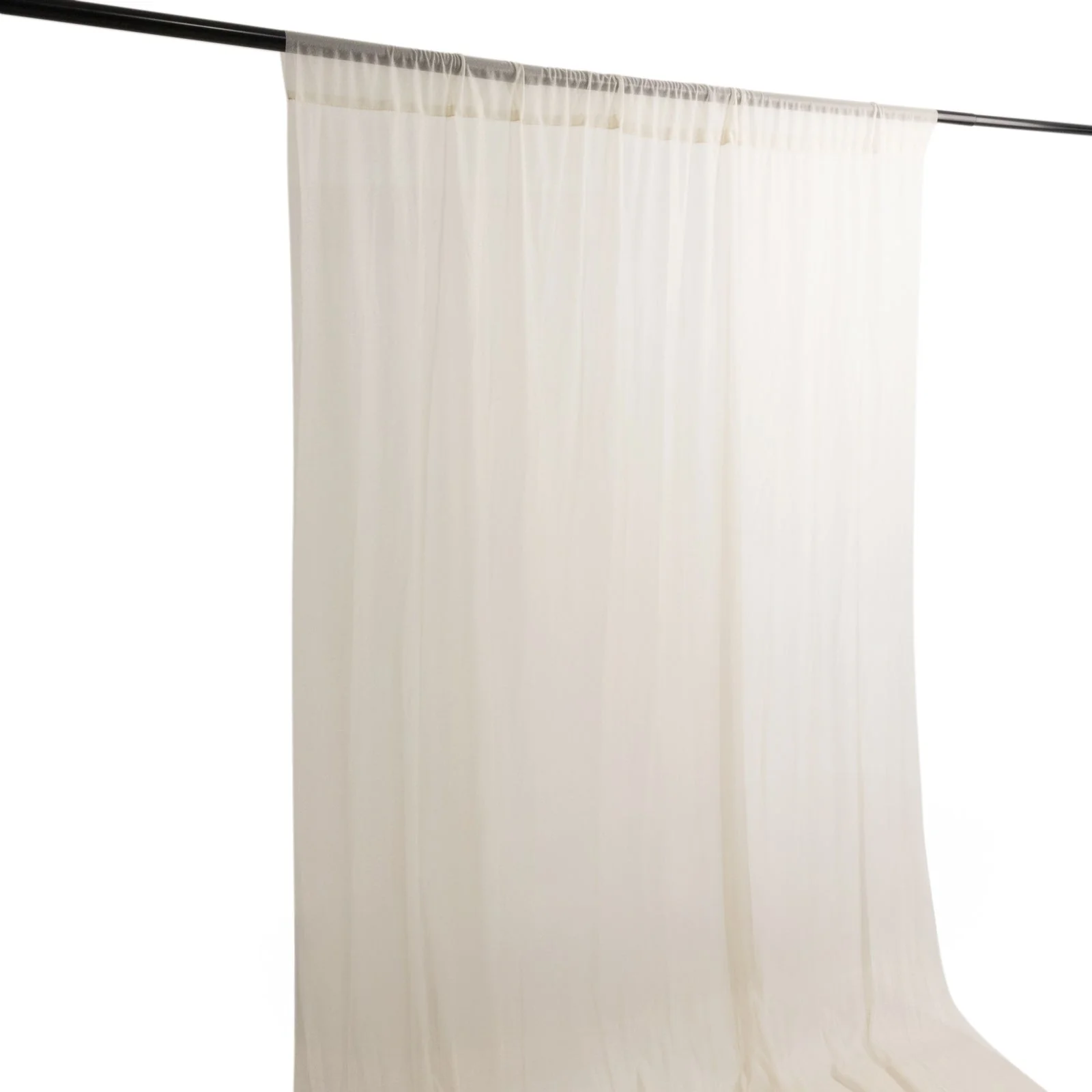 Sheer Wedding Arch Drape – 5ftx14ft Beige Sheer Curtain Backdrop, Ceiling Drapery Panel - Image 7