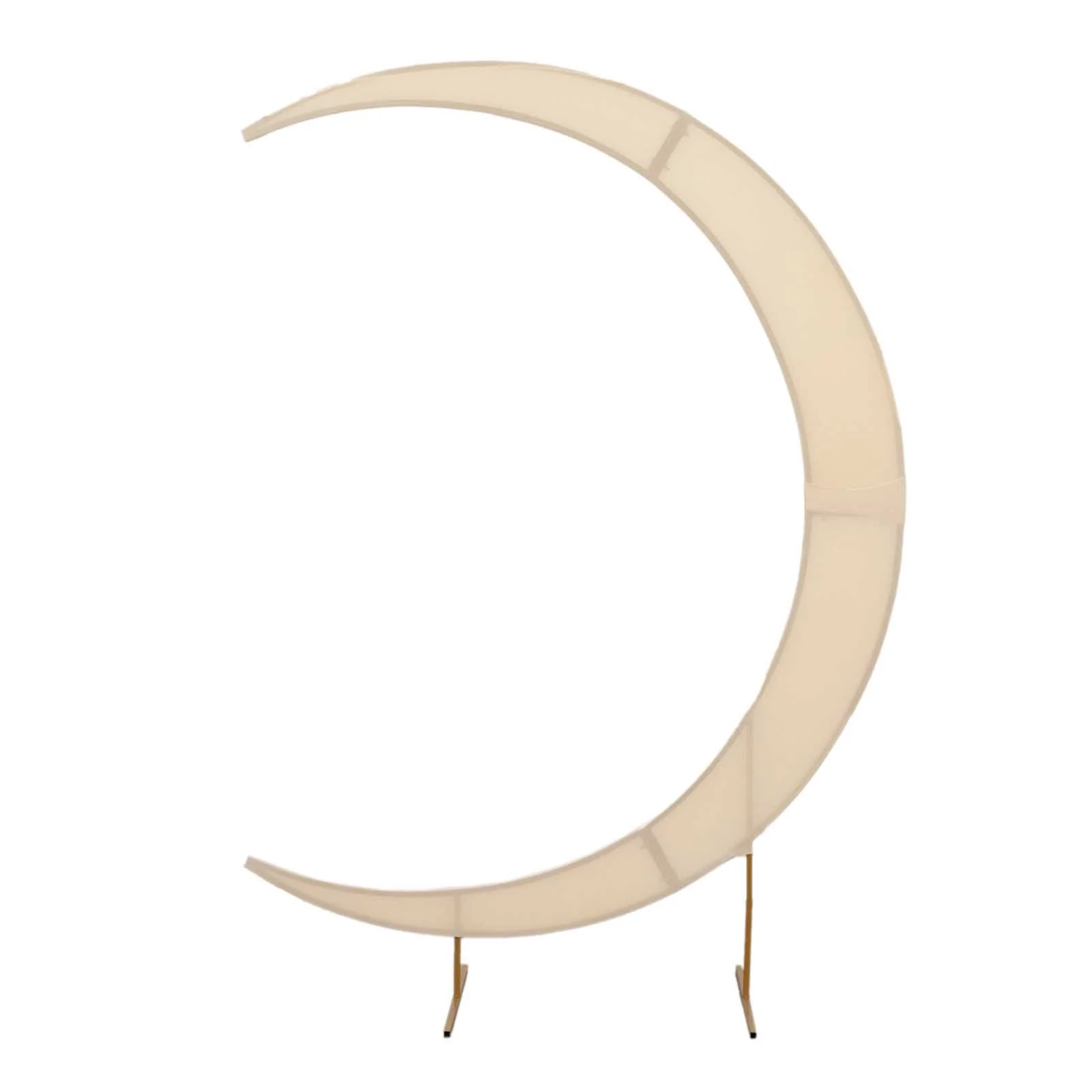 Beige Spandex Crescent Moon Chiara Backdrop Stand Cover, Custom Fitted Wedding Arch Cover - 7.5ft - Image 6