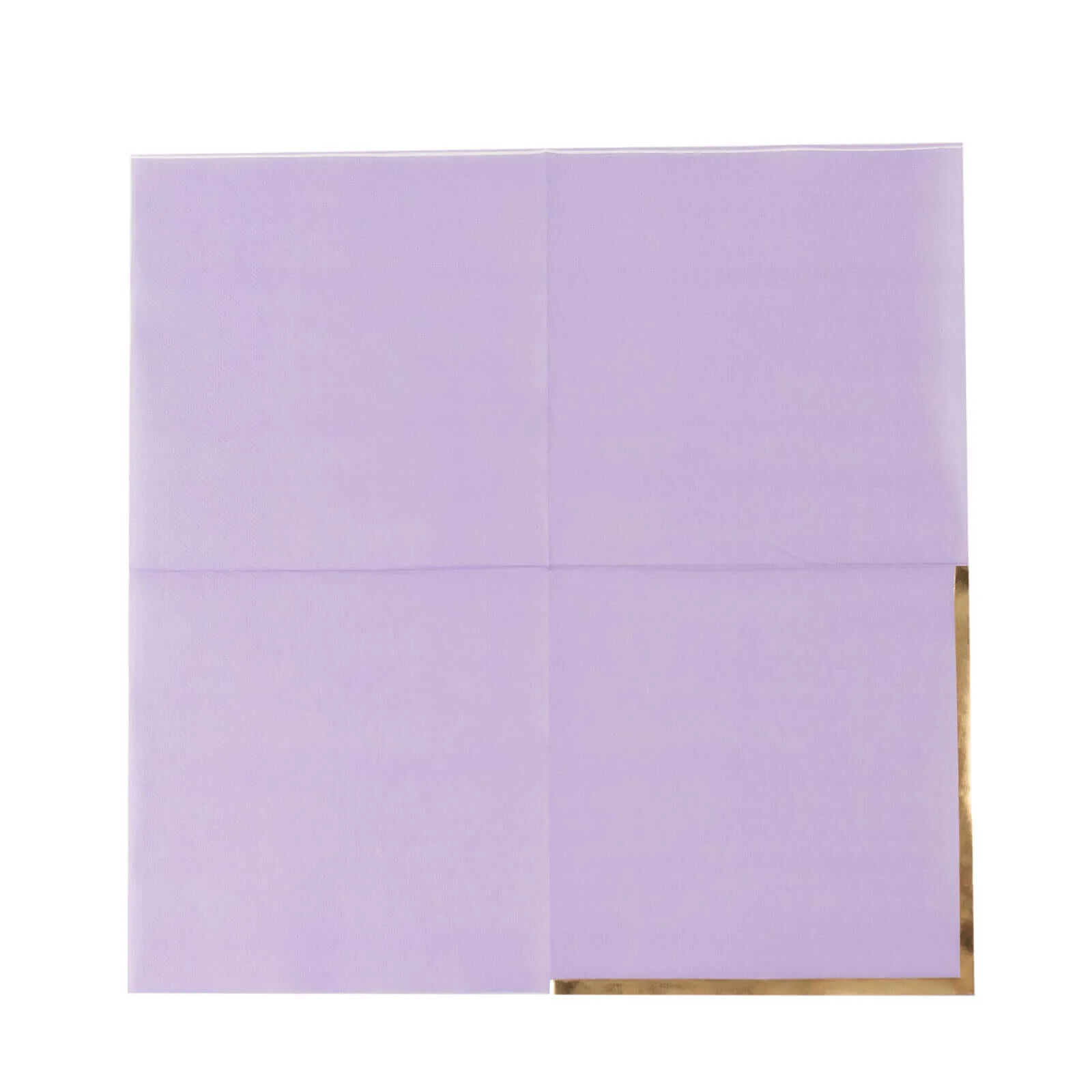 50-Pack Paper Beverage Napkins 2 Ply Lavender with Gold Foil Edge 6.5"x6.5" - Soft Disposable Cocktail Napkins - Image 11