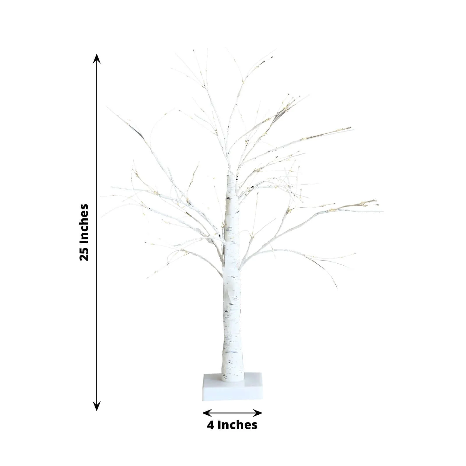 Lighted Birch Tree 2ft Battery Operated White Warm White - Rechargeable LED Fairy Lights Table Lamp - Image 3