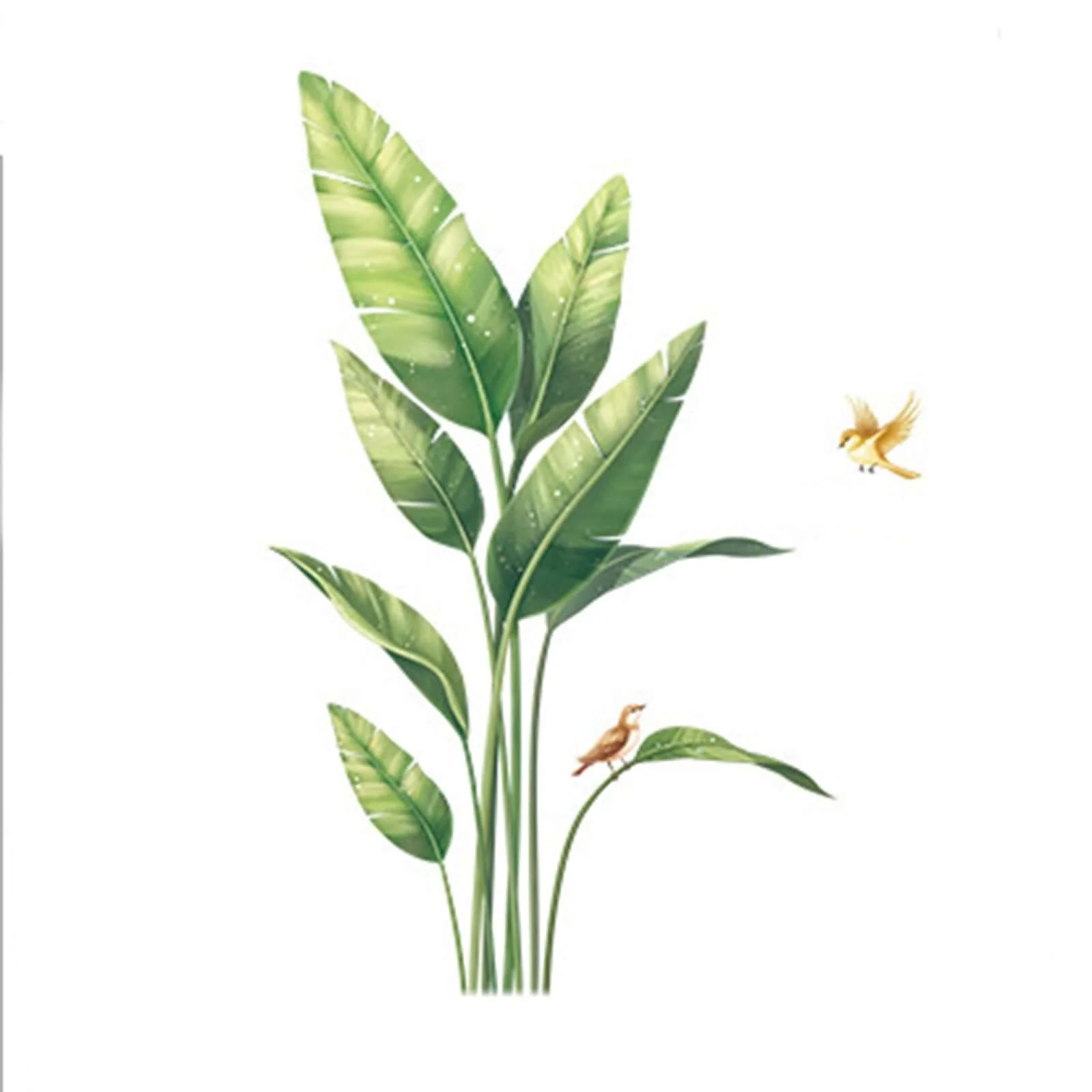 Bird of Paradise Tropical Plant Wall Decal, Peel and Stick Removable Stickers - Image 2