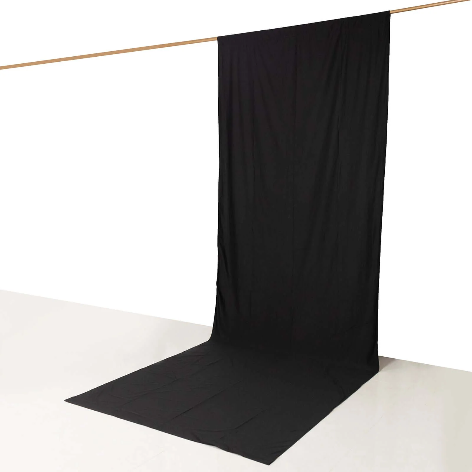 Black Scuba Polyester Backdrop Drape Curtain, Durable Flame Resistant Event Divider Panel Wrinkle Free With Rod Pockets - 5ftx14ft - Image 6