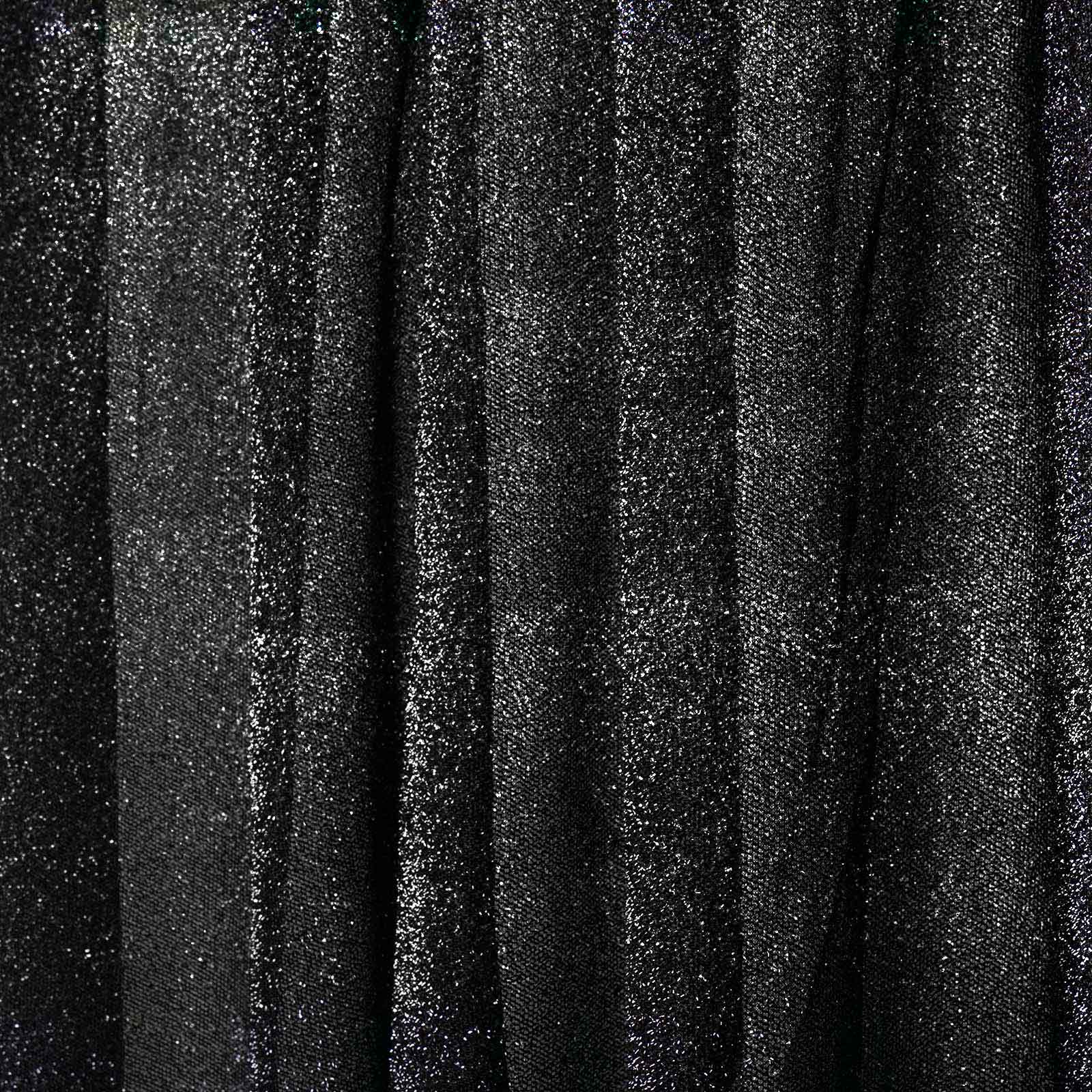 Black Metallic Shimmer Tinsel Backdrop Drape Curtain, Event Background Divider Panel - 20ftx10ft - Image 2