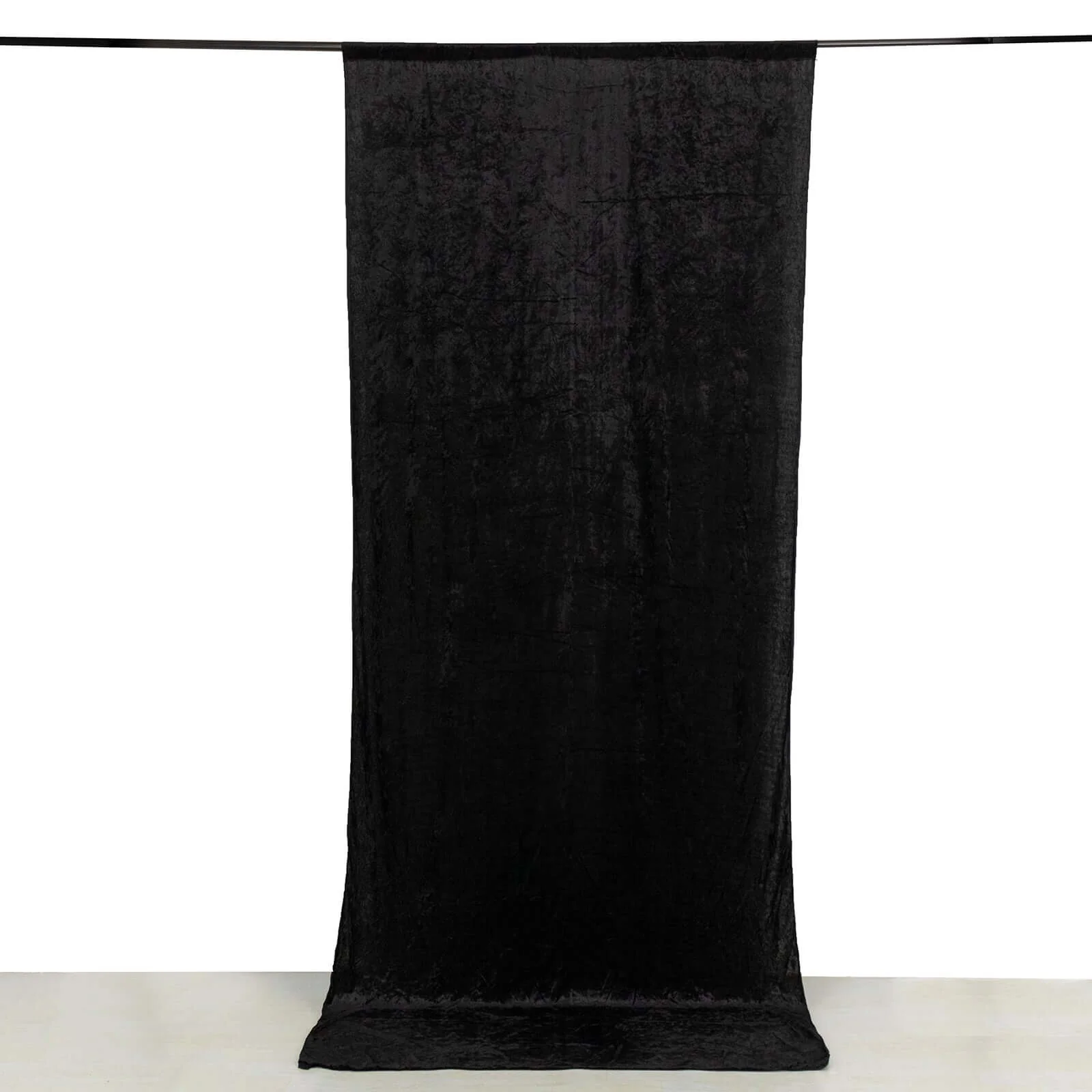 Crushed Velvet Backdrop Curtain – Black 5ft x 12ft Event Drape with Rod Pocket, Privacy Panel for Photo Booths & Events - Image 6