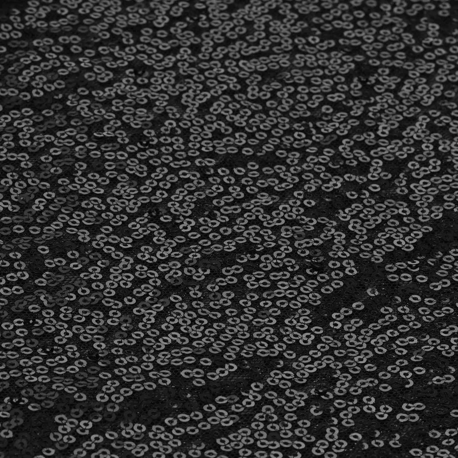 Black Sequin Fabric Bolt, Sparkly DIY Craft Fabric Roll 54"x4 Yards - Image 2
