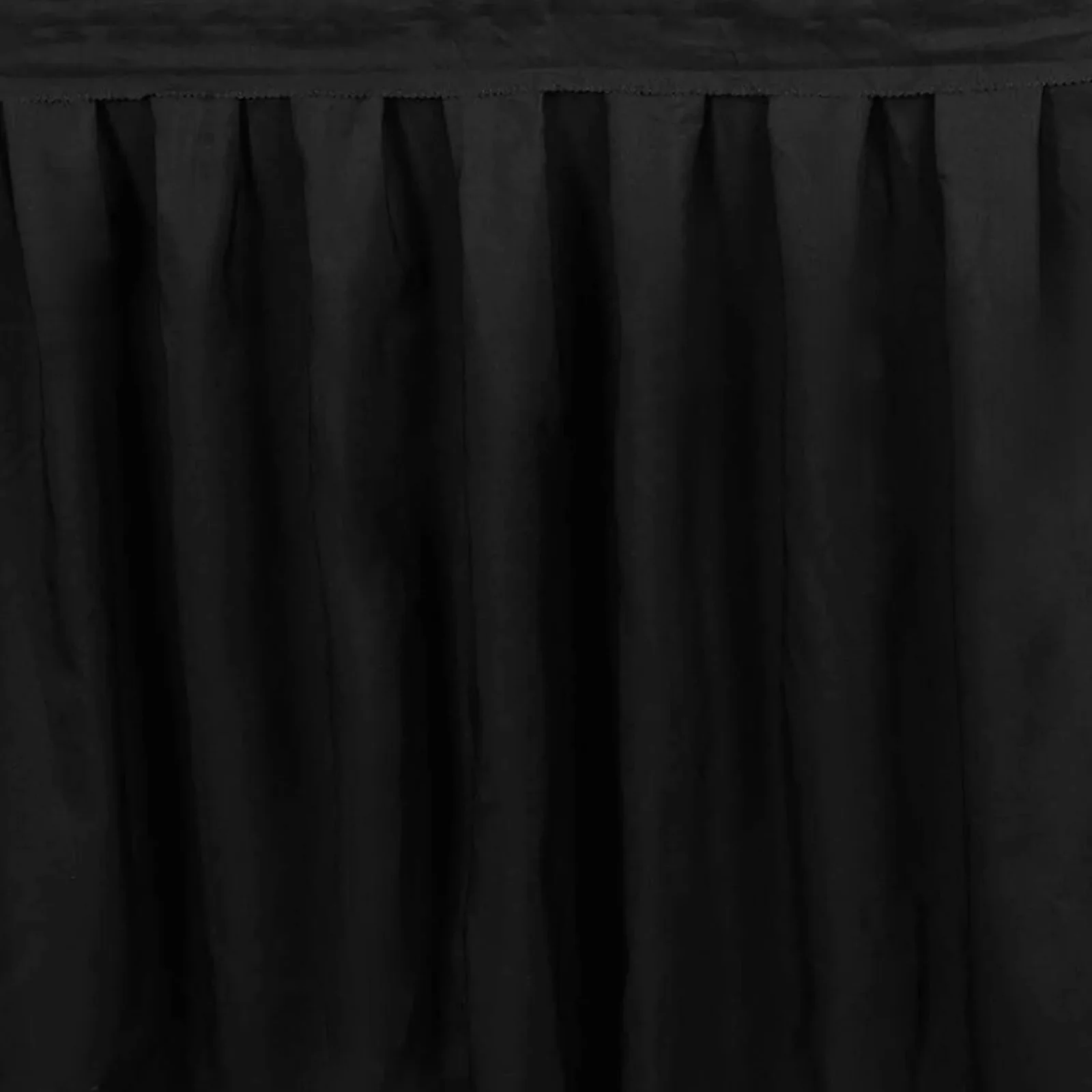 Portable Stage Skirting Polyester Shirred Pleat Stage Cover for Wedding Platform Black - 48"x20ft - Image 7