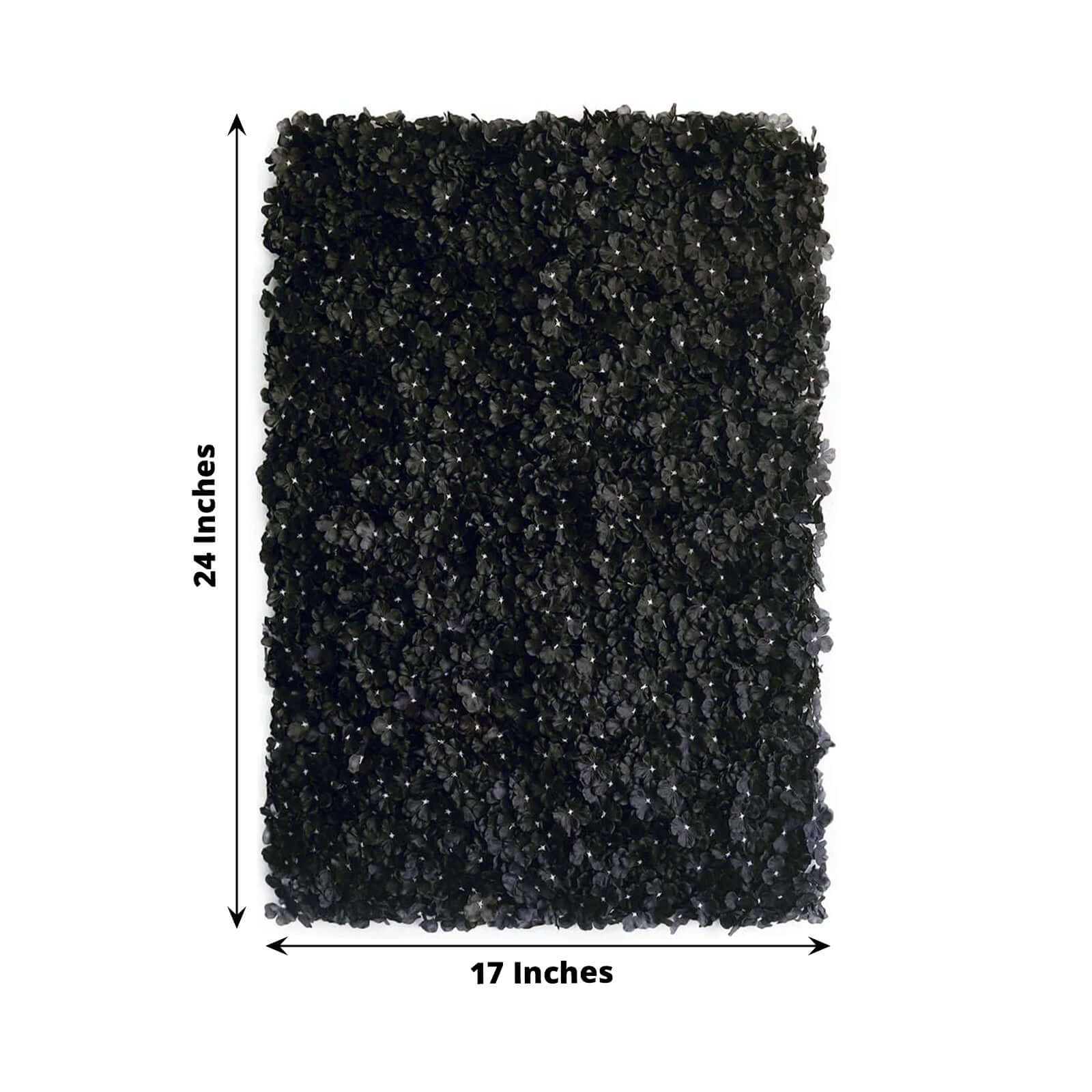Black UV Protected Hydrangea Flower Wall Mat Backdrop 4 Artificial Panels - 11 Sq ft. - Image 3