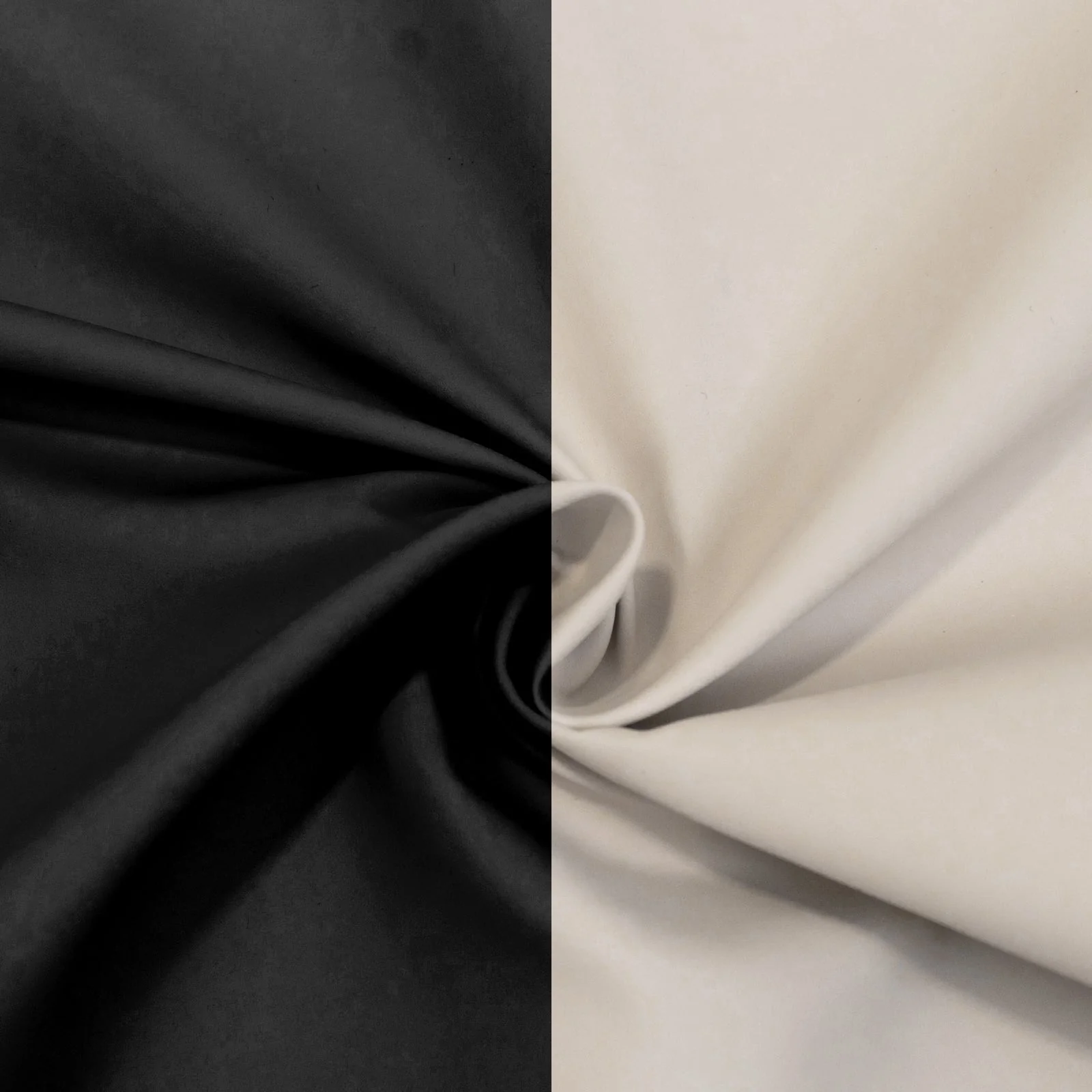 2 Pack 5ftx10ft Blackout Curtains Lamour Satin Drapery Panels Black/Ivory | PU-Coated Double Sided Backdrop for Events, Photography, and Weddings - Image 5