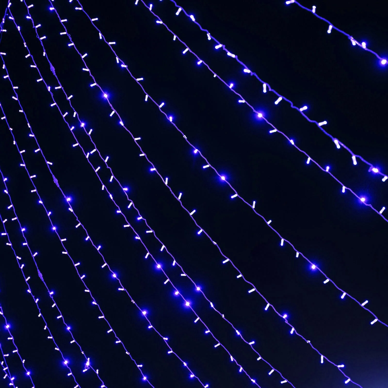 Blue 600 LED Curtain String Lights with 8 Modes, Plug In Connectable Twinkle Fairy Lights - 10ftx20ft - Image 2