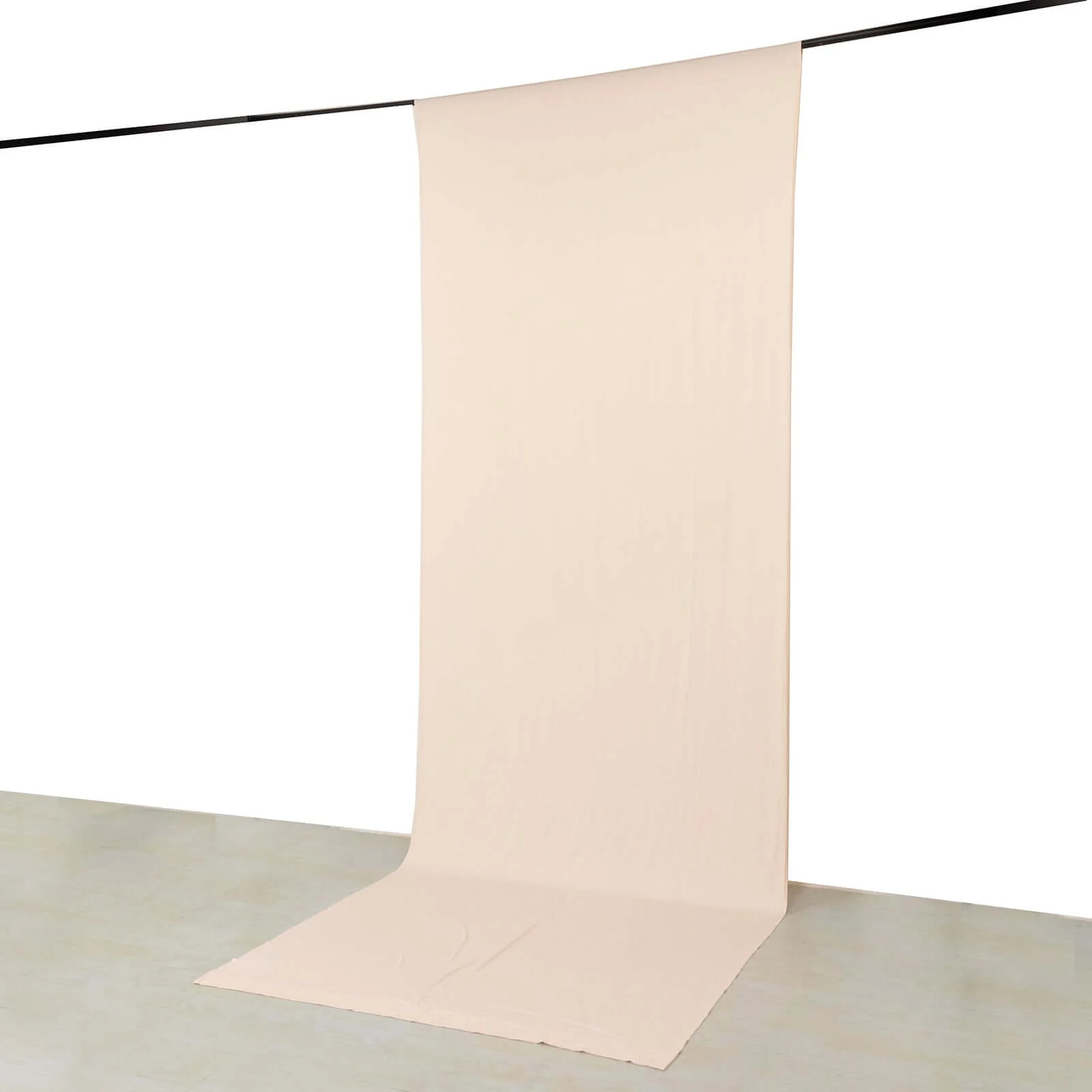 Blush 4-Way Stretch Spandex Backdrop Drape Curtain, Wrinkle Free Event Divider Panel with Rod Pockets - 5ftx14ft - Image 3