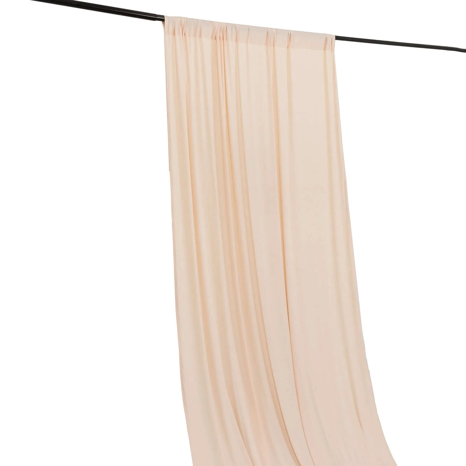 Blush 4-Way Stretch Spandex Backdrop Drape Curtain, Wrinkle Free Event Divider Panel with Rod Pockets - 5ftx14ft - Image 6