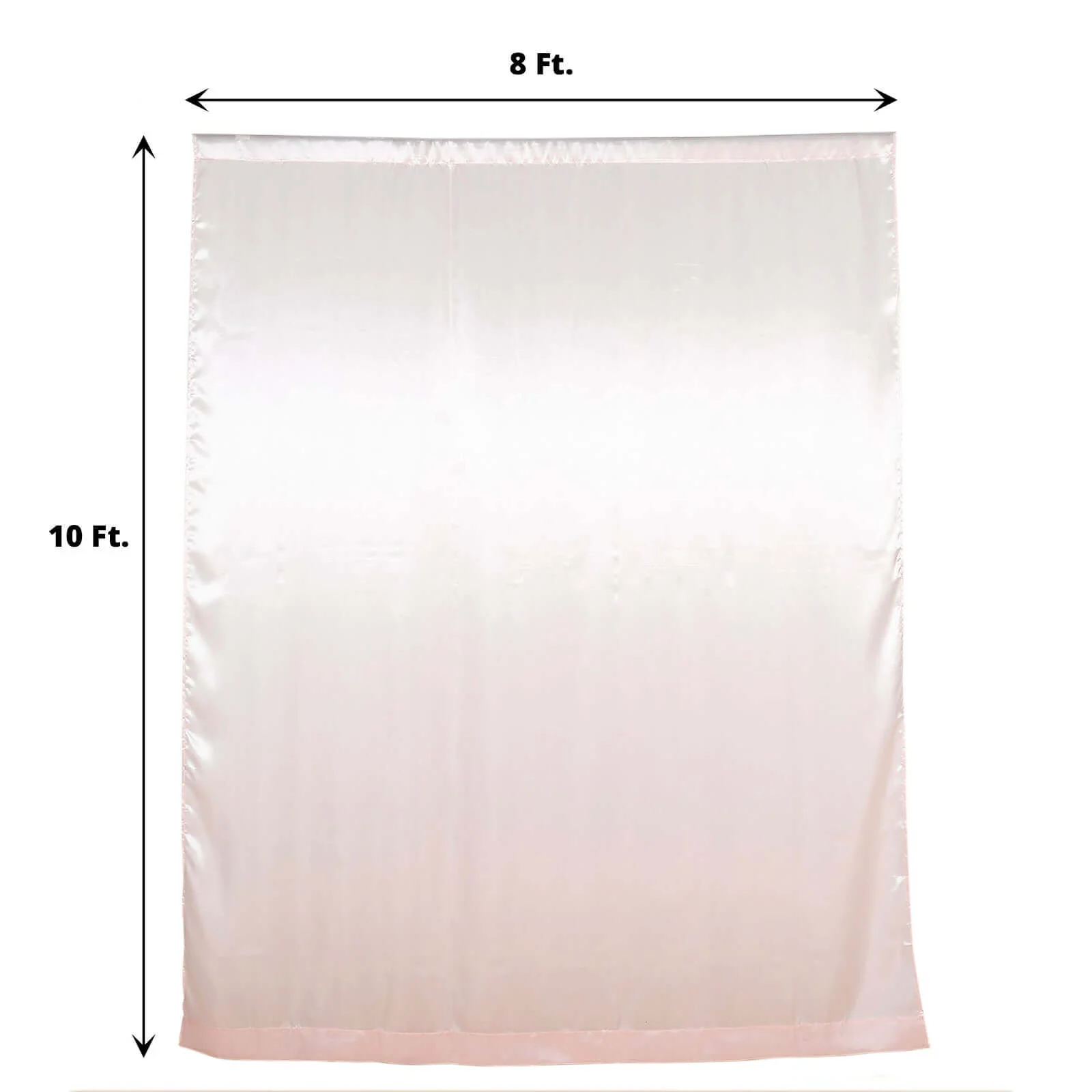 Blush Satin Backdrop Drape Curtain, Photo Booth Event Divider Panel - 8ftx10ft - Image 3