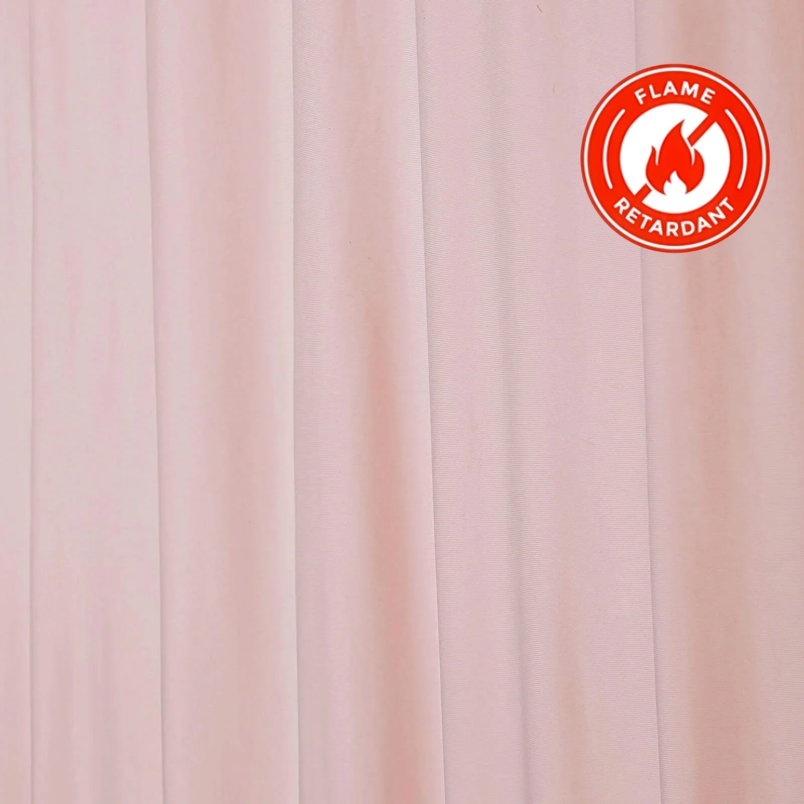2 Pack 5ftx10ft Blush Scuba Polyester Backdrop Drape Curtains, Durable Flame Resistant Event Divider Panels Wrinkle Free With Rod Pockets - Image 6
