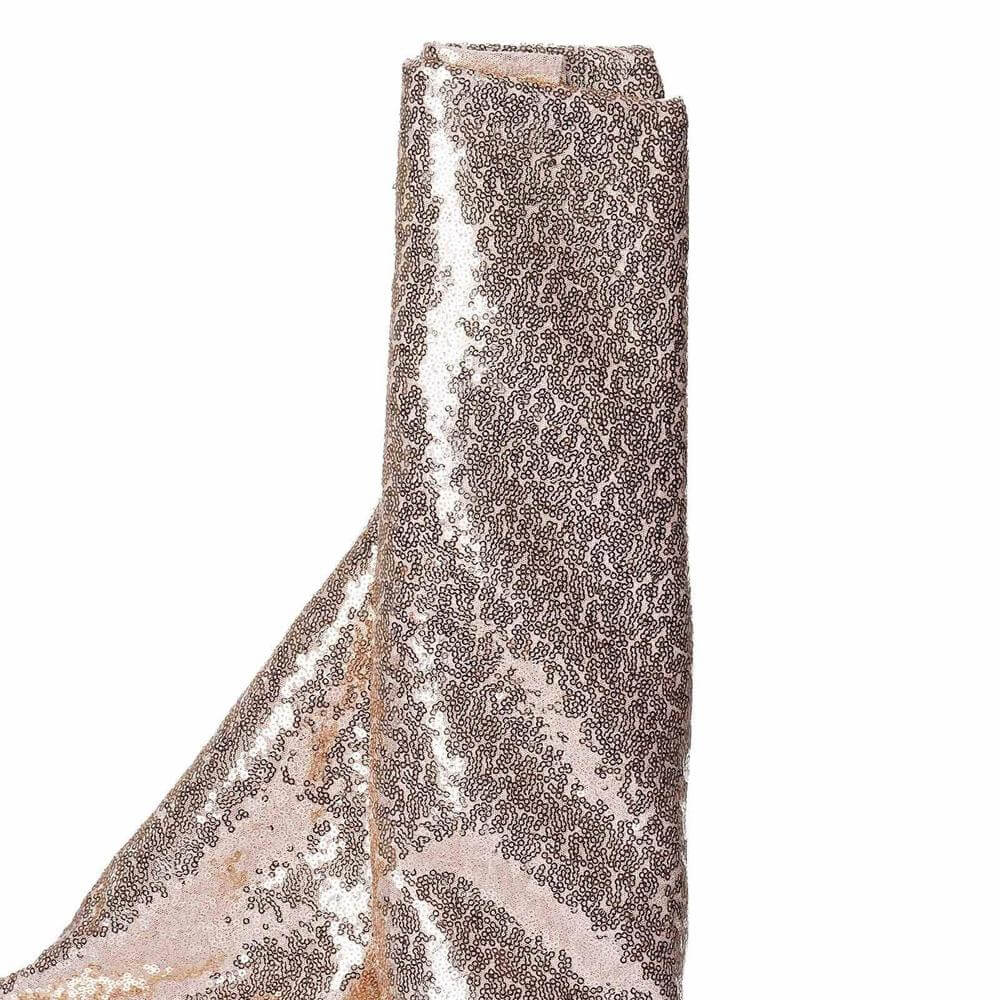 Blush Sequin Fabric Bolt, Sparkly DIY Craft Fabric Roll 54"x4 Yards - Image 3