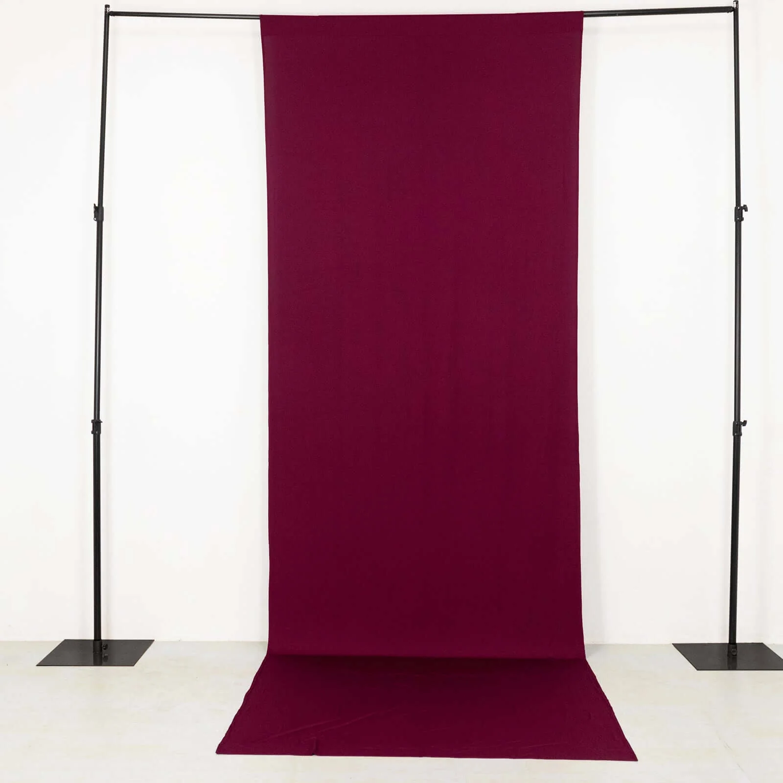 Burgundy 4-Way Stretch Spandex Backdrop Drape Curtain, Wrinkle Free Event Divider Panel with Rod Pockets - 5ftx14ft - Image 3