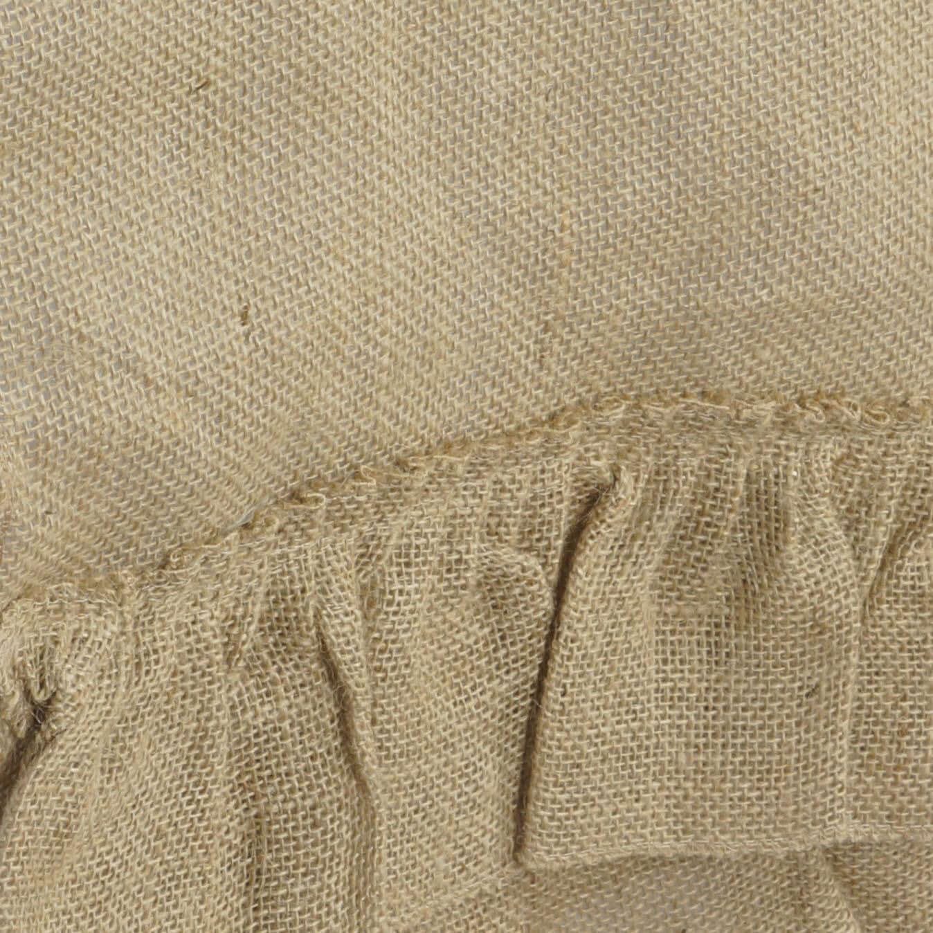 Burlap Jute Table Runner 14"x108" Natural With Ruffled Edges - Rustic Boho Chic Tabletop Decor - Image 3