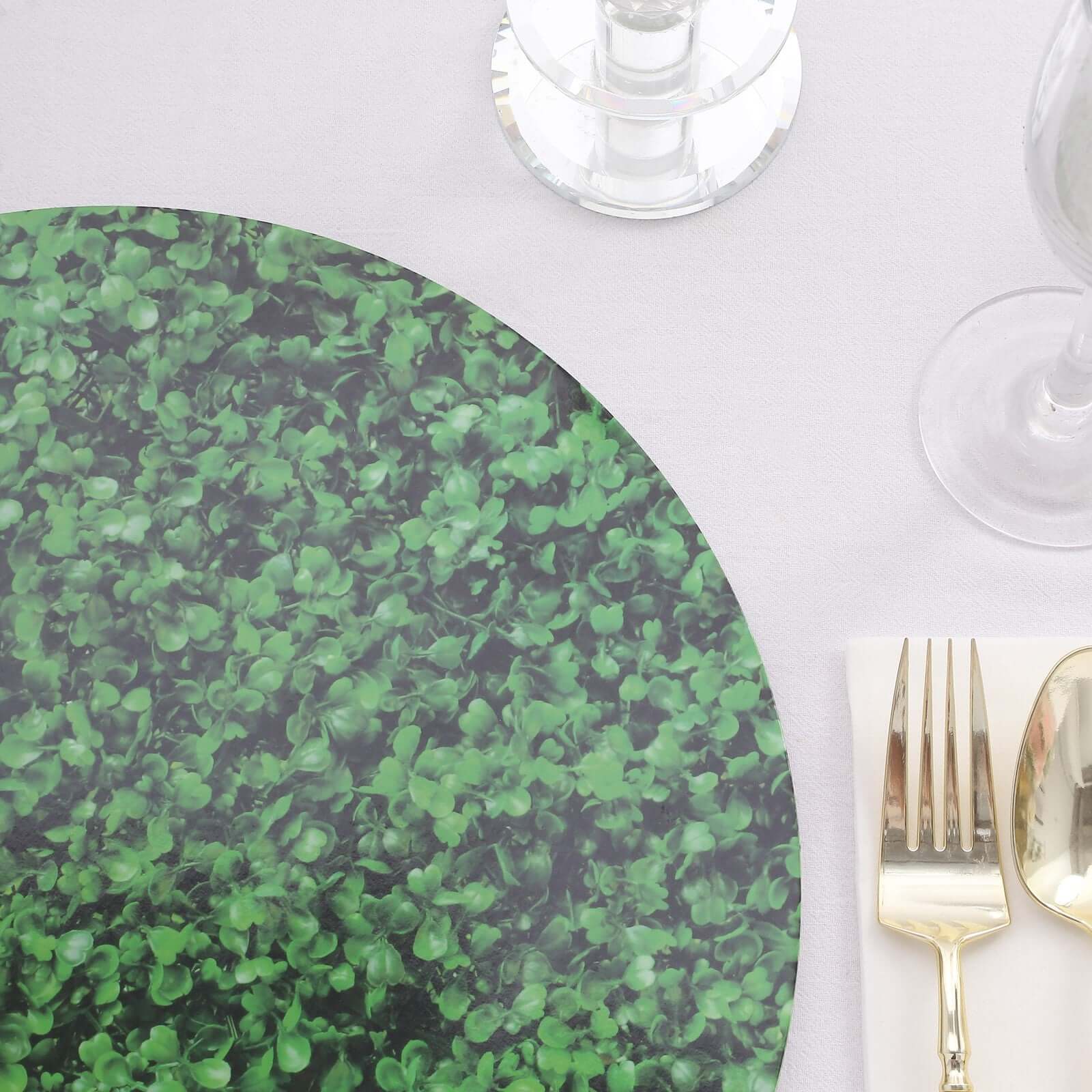 6-Pack Disposable Table Placemats 13" Green Boxwood Leaf Print - 700GSM Cardboard Placemats for Botanical & Garden Theme Parties - Image 8