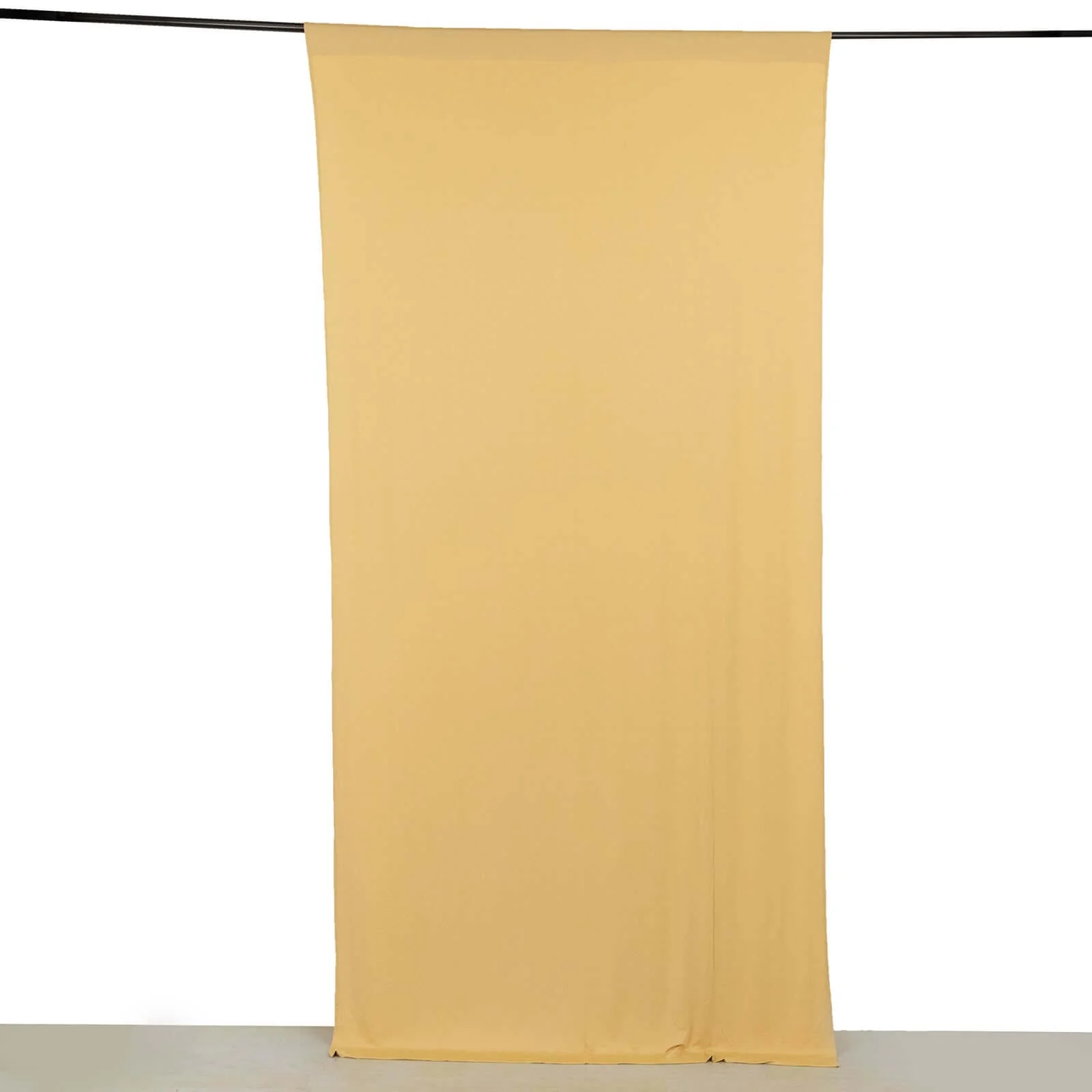 Champagne 4-Way Stretch Spandex Backdrop Drape Curtain, Wrinkle Free Event Divider Panel with Rod Pockets - 5ftx10ft - Image 6
