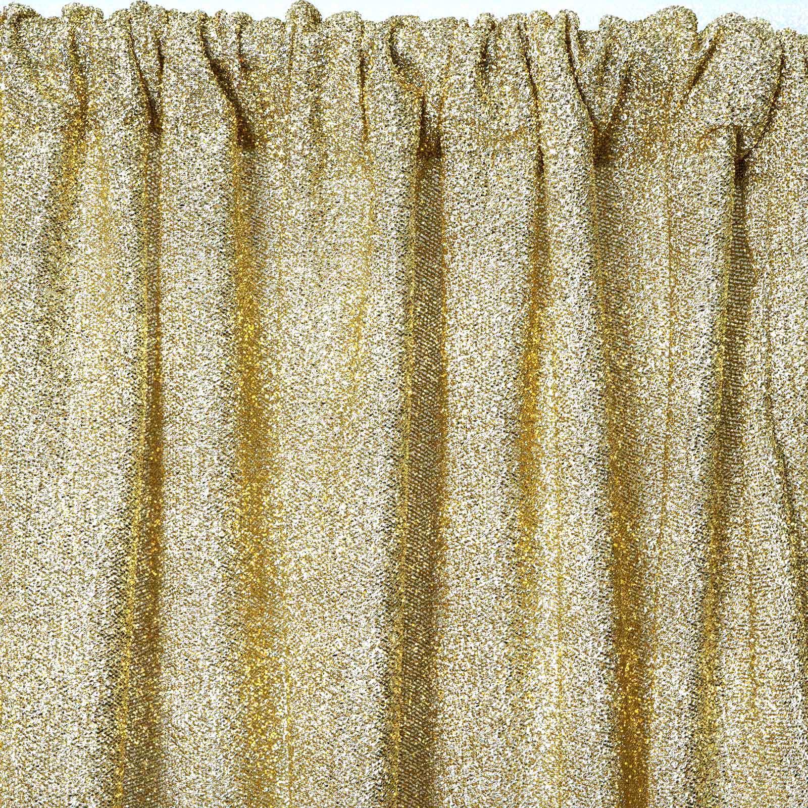 Champagne Metallic Shimmer Tinsel Backdrop Drape Curtain, Event Background Divider Panel - 20ftx10ft - Image 2