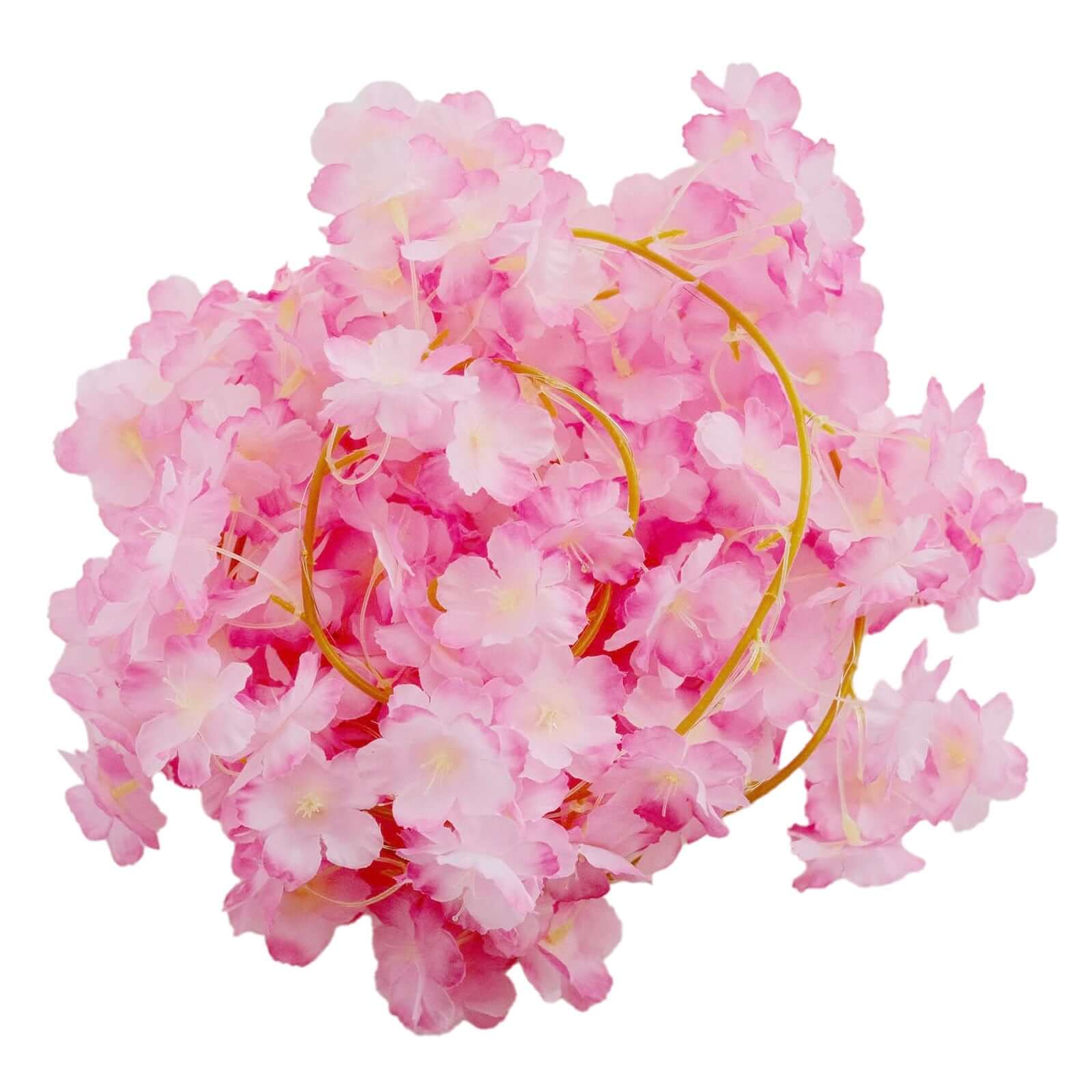 20 LED Artificial Garland String Lights 6ft Cherry Blossom Design Pink Warm White - Battery Operated Hanging Lights - Image 6