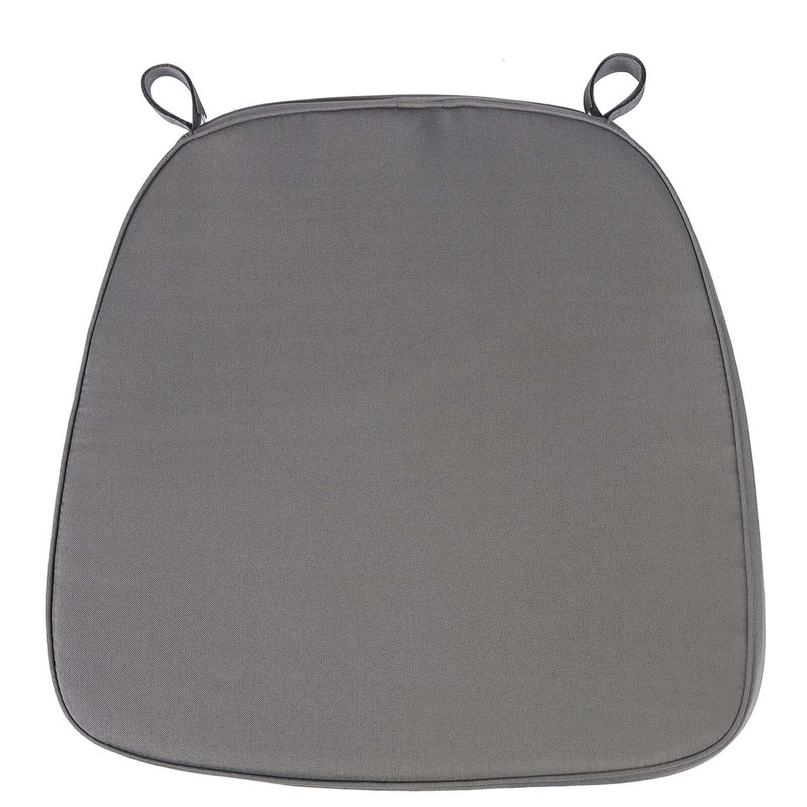 Chiavari Chair Pad Memory Foam 1.5" Thick with Ties Charcoal Gray - Removable Cover - Image 6