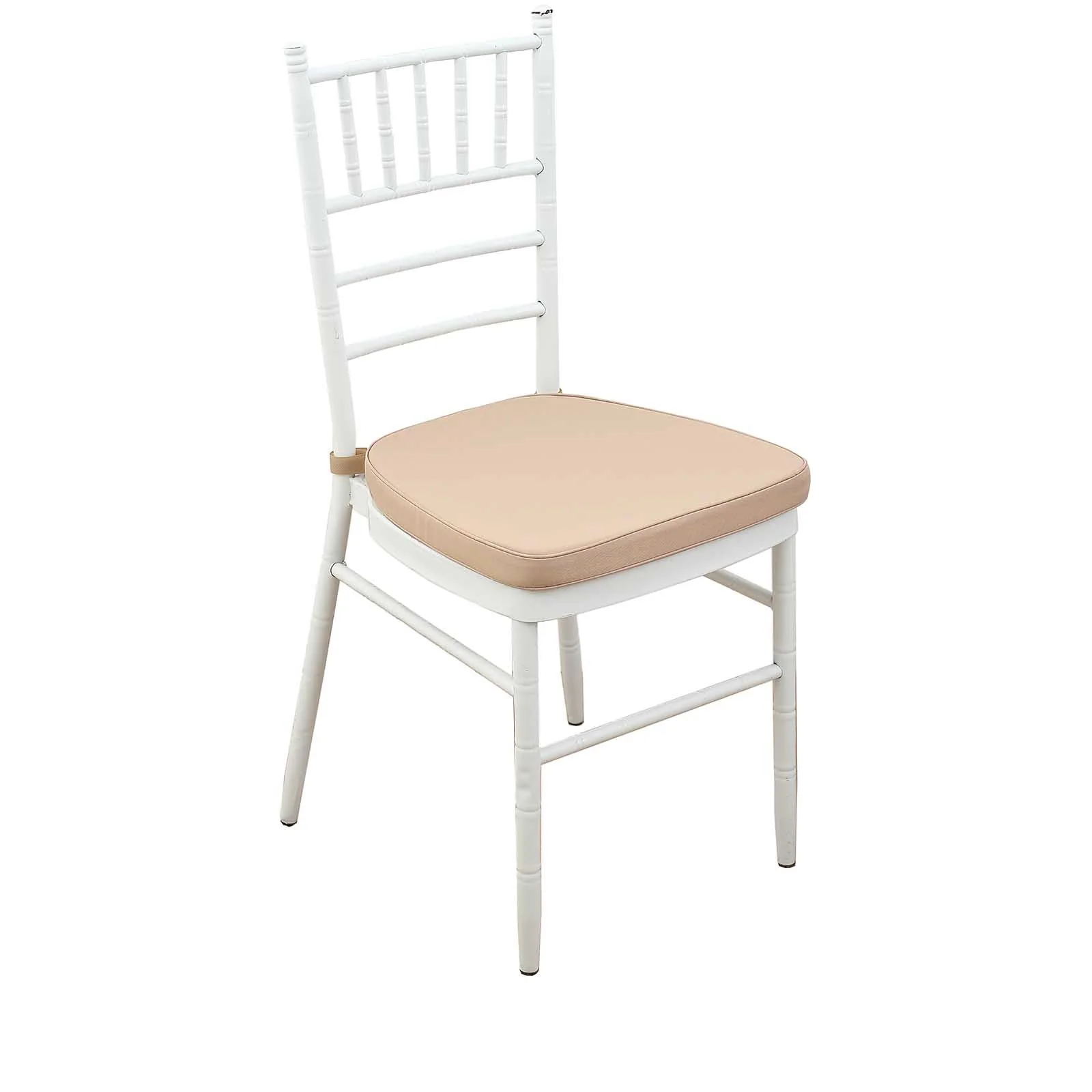 Chiavari Chair Pad Memory Foam 1.5" Thick with Ties Nude - Removable Cover - Image 7