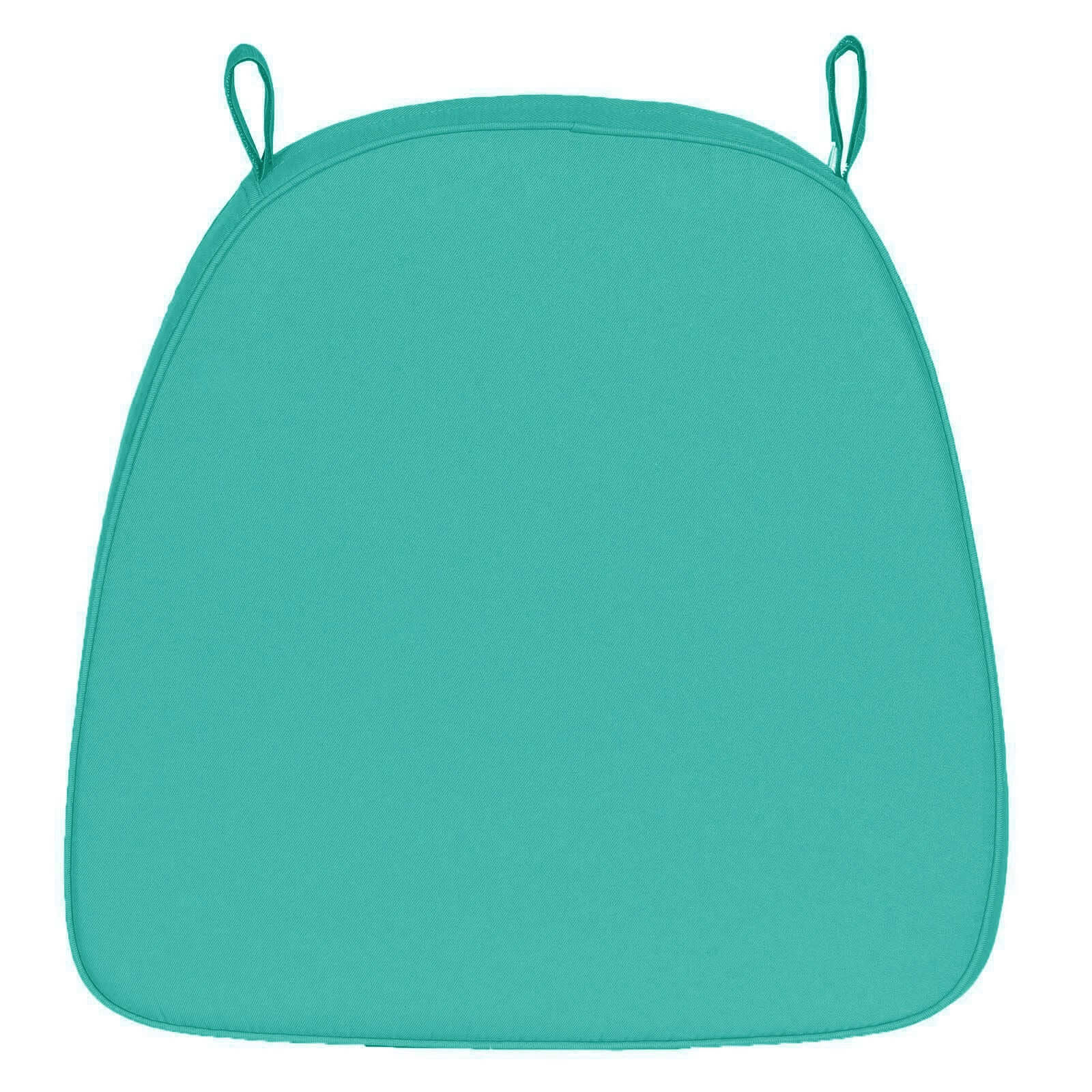 Chiavari Chair Pad Memory Foam 1.5" Thick with Ties Turquoise - Removable Cover - Image 6