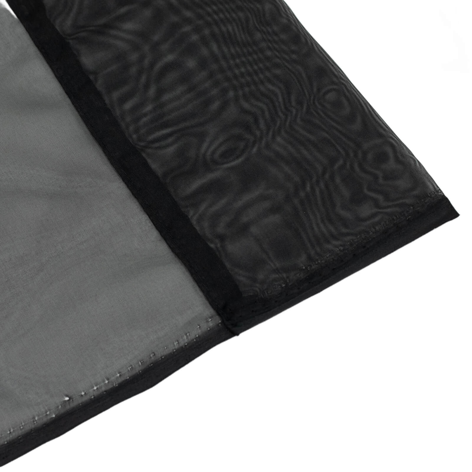 Chiffon Backdrop Curtain Panel 10ft x 14ft – Black Durable Flame Resistant Sheer Draping Fabric with Rod Pocket - Image 6