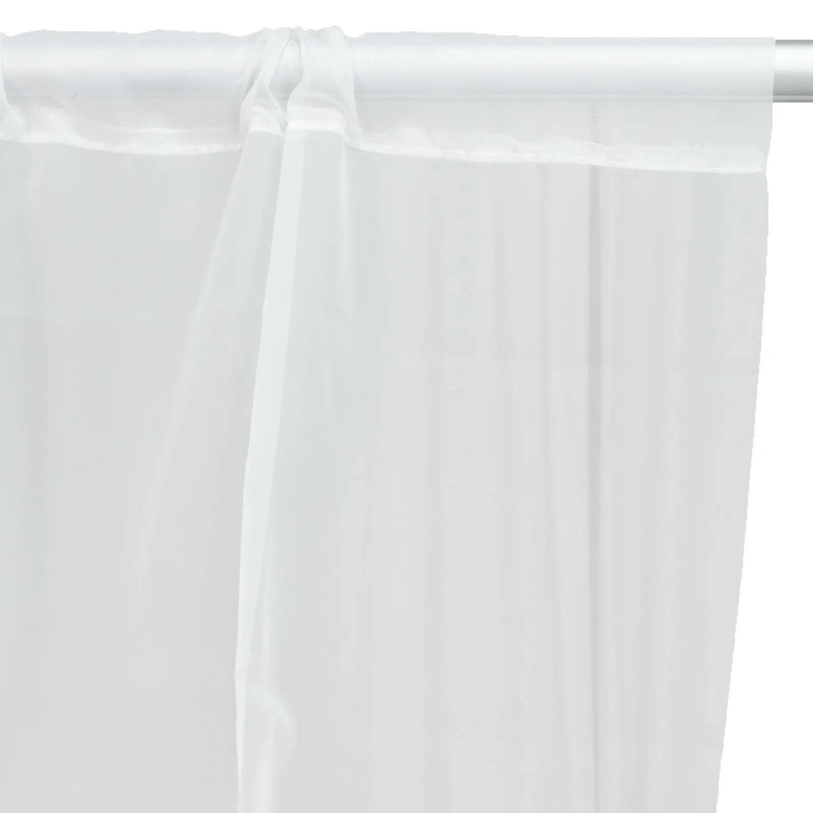 Ivory Chiffon Drape Curtain, Durable Flame Resistant Backdrop and Ceiling Panel With Rod Pocket - 5ftx20ft - Image 8