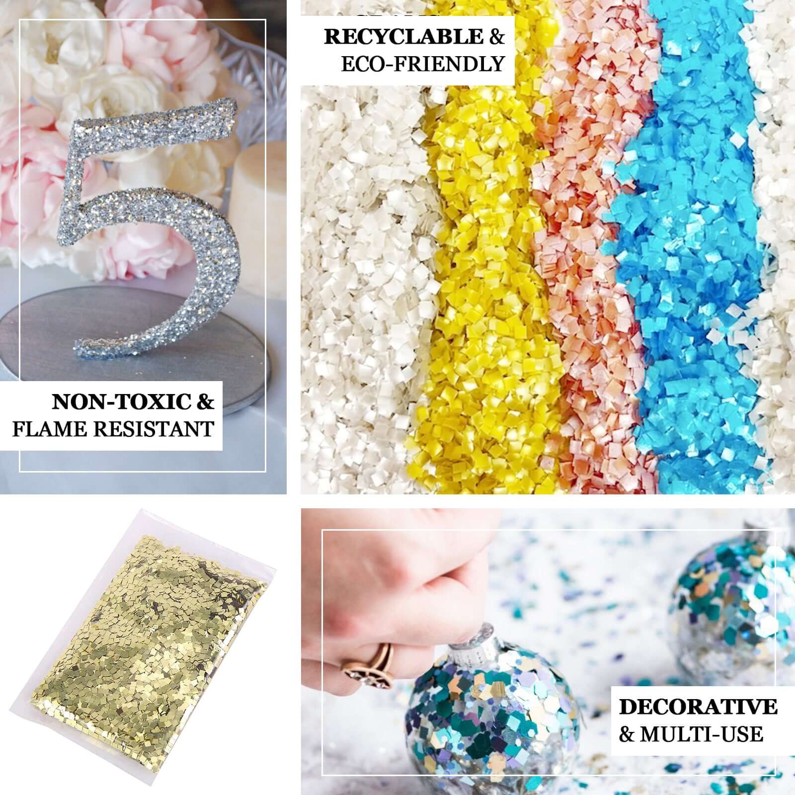 Chunky Glitter 50g Bag Metallic Hot Pink - Nontoxic Confetti Glitter - Image 4