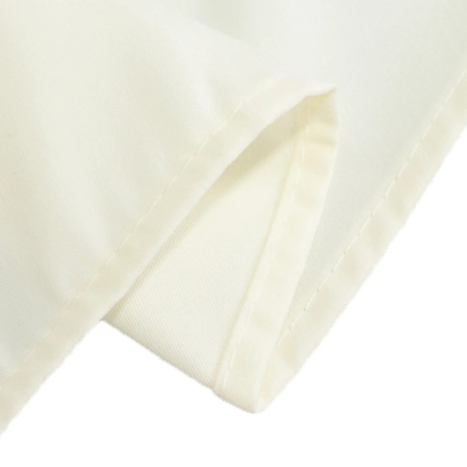 Cotton Blend Round Tablecloth 108" Ivory - Wrinkle-Resistant Finish Table Cover - Image 7