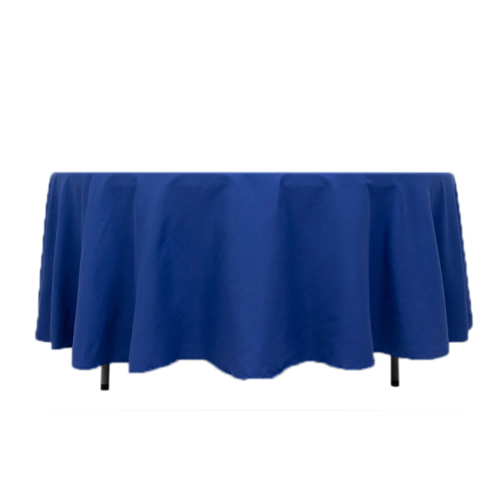 Cotton Blend Round Tablecloth 108" Royal Blue - Wrinkle-Resistant Finish Table Cover - Image 10