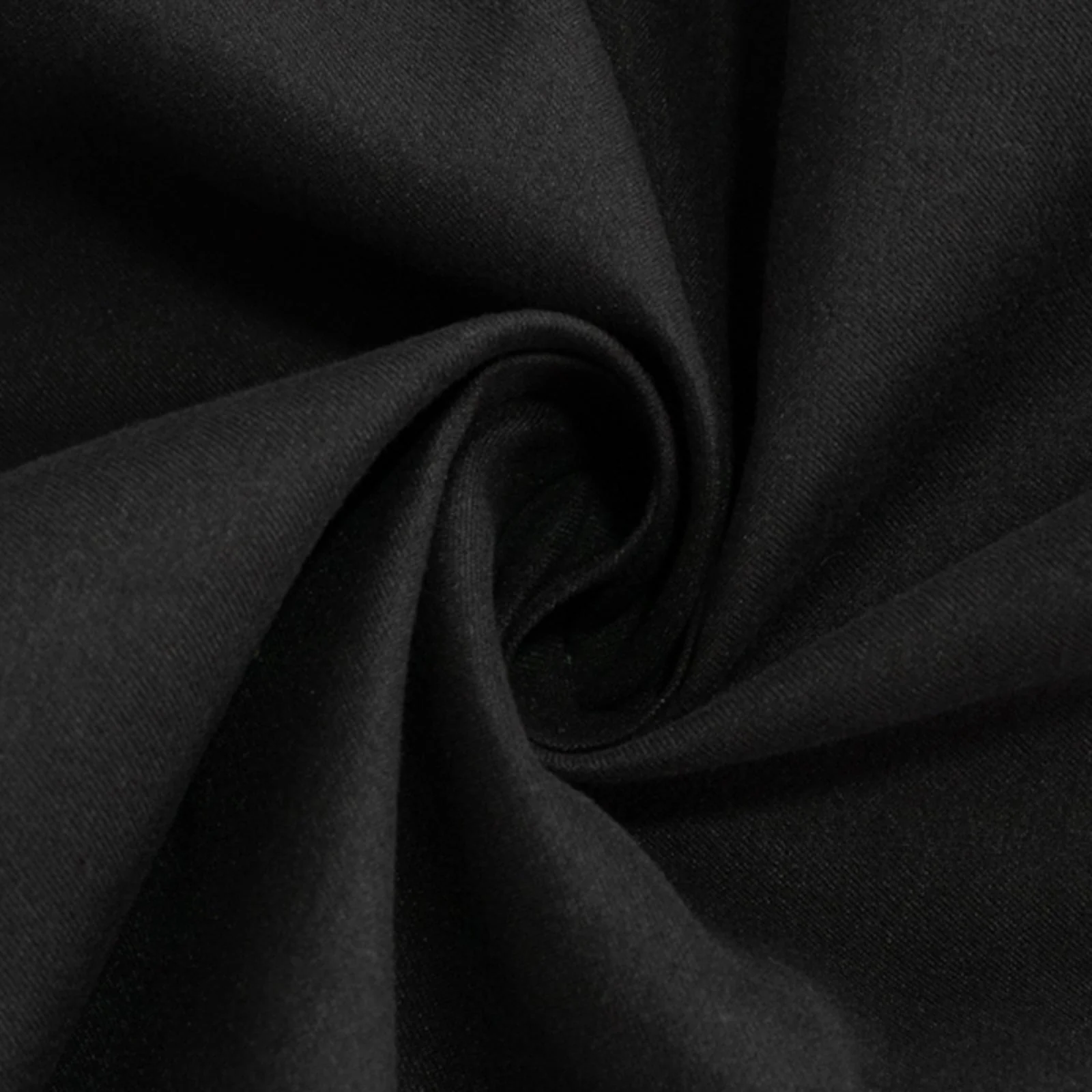 Cotton Blend Round Tablecloth 120" Black - Wrinkle-Resistant Finish Seamless Table Cover - Image 9