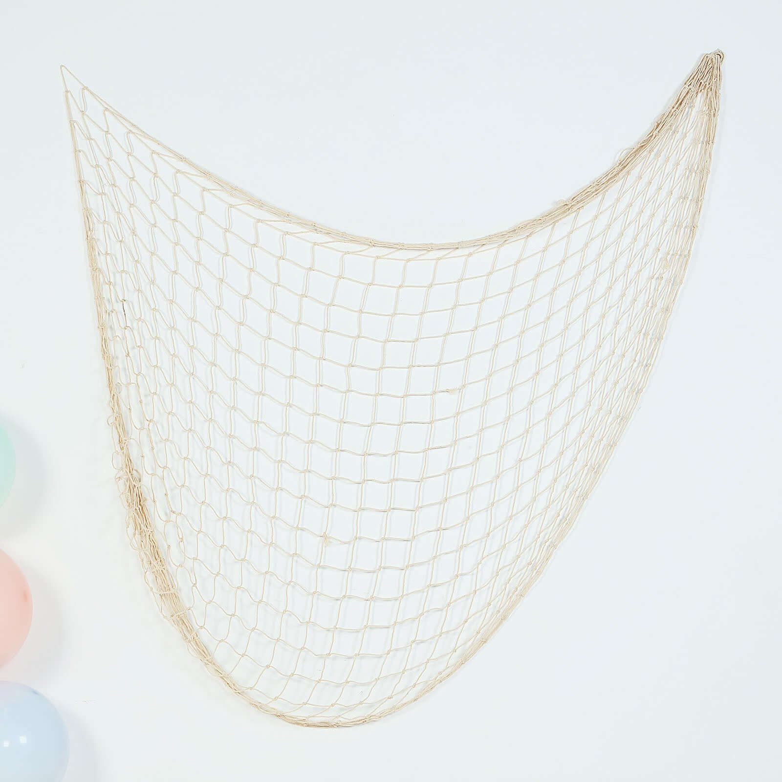 Cotton Fish Net 5ftx5ft Natural - Decorative Mesh With Ties for Coastal Themes & Crafts - Image 5
