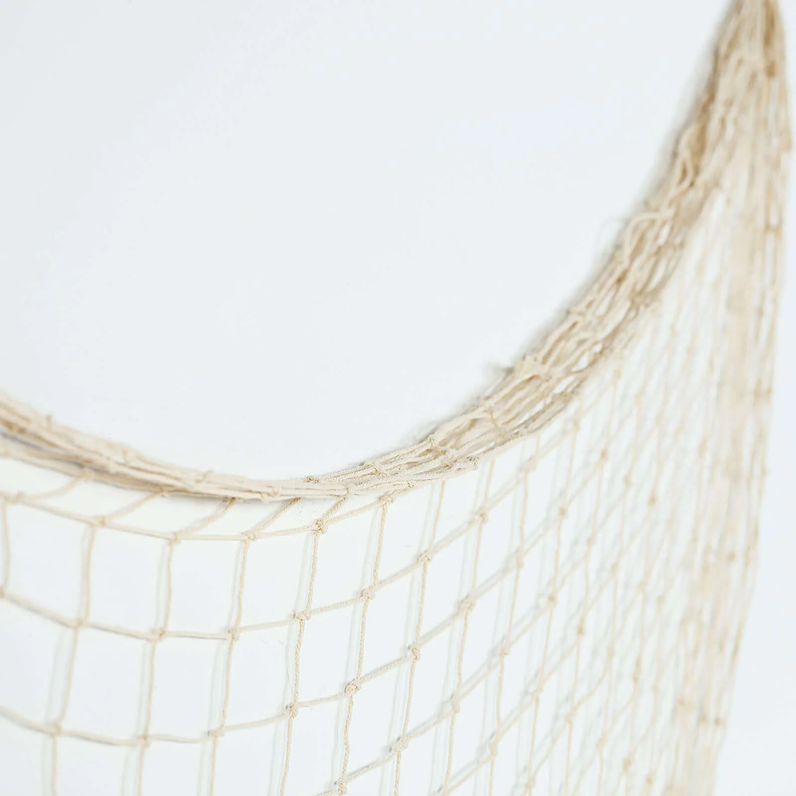 Cotton Fish Net 5ftx5ft Natural - Decorative Mesh With Ties for Coastal Themes & Crafts - Image 6