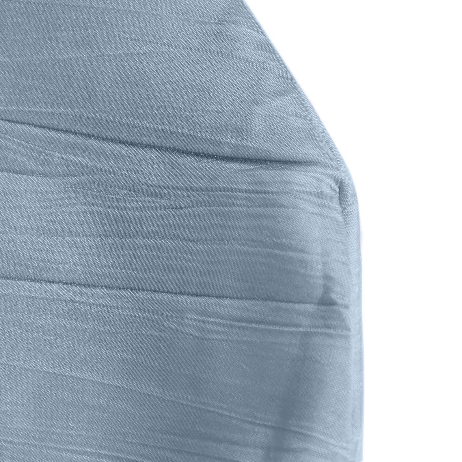 Crinkle Crushed Taffeta Banquet Chair Cover Dusty Blue - Reusable Slipcover - Image 12