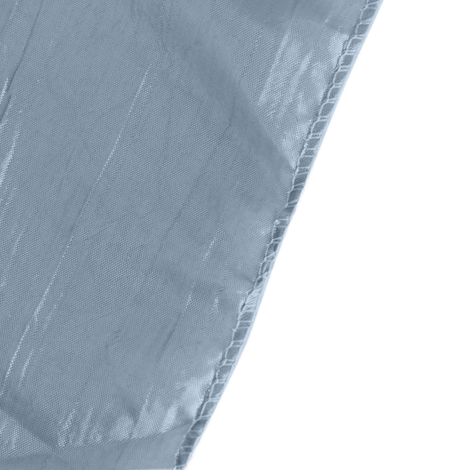 Crinkle Crushed Taffeta Banquet Chair Cover Dusty Blue - Reusable Slipcover - Image 13