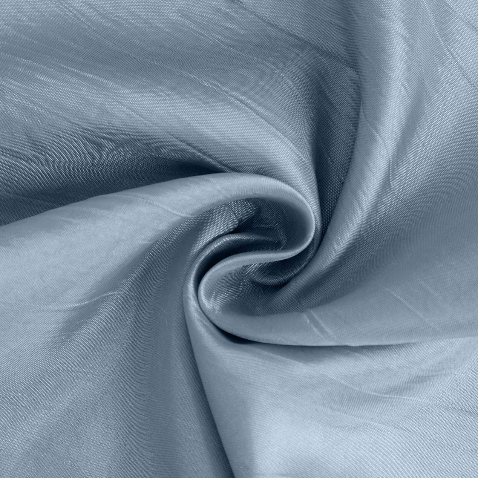 Crinkle Crushed Taffeta Banquet Chair Cover Dusty Blue - Reusable Slipcover - Image 3