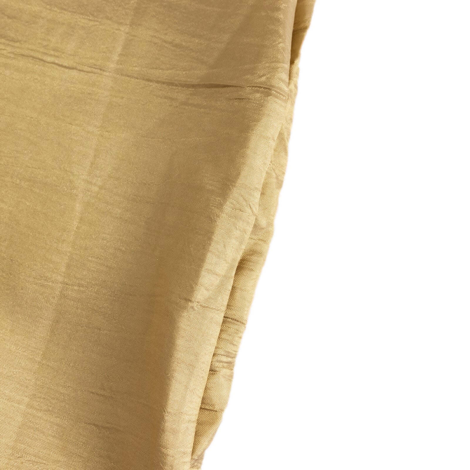 Crinkle Crushed Taffeta Banquet Chair Cover Gold - Reusable Slipcover - Image 12