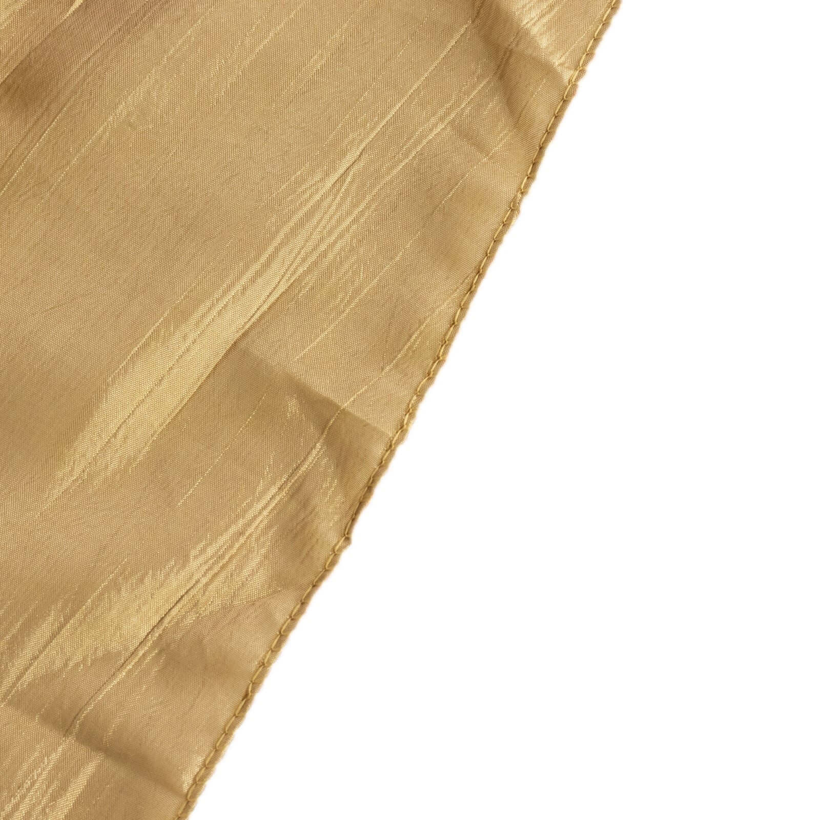 Crinkle Crushed Taffeta Banquet Chair Cover Gold - Reusable Slipcover - Image 13