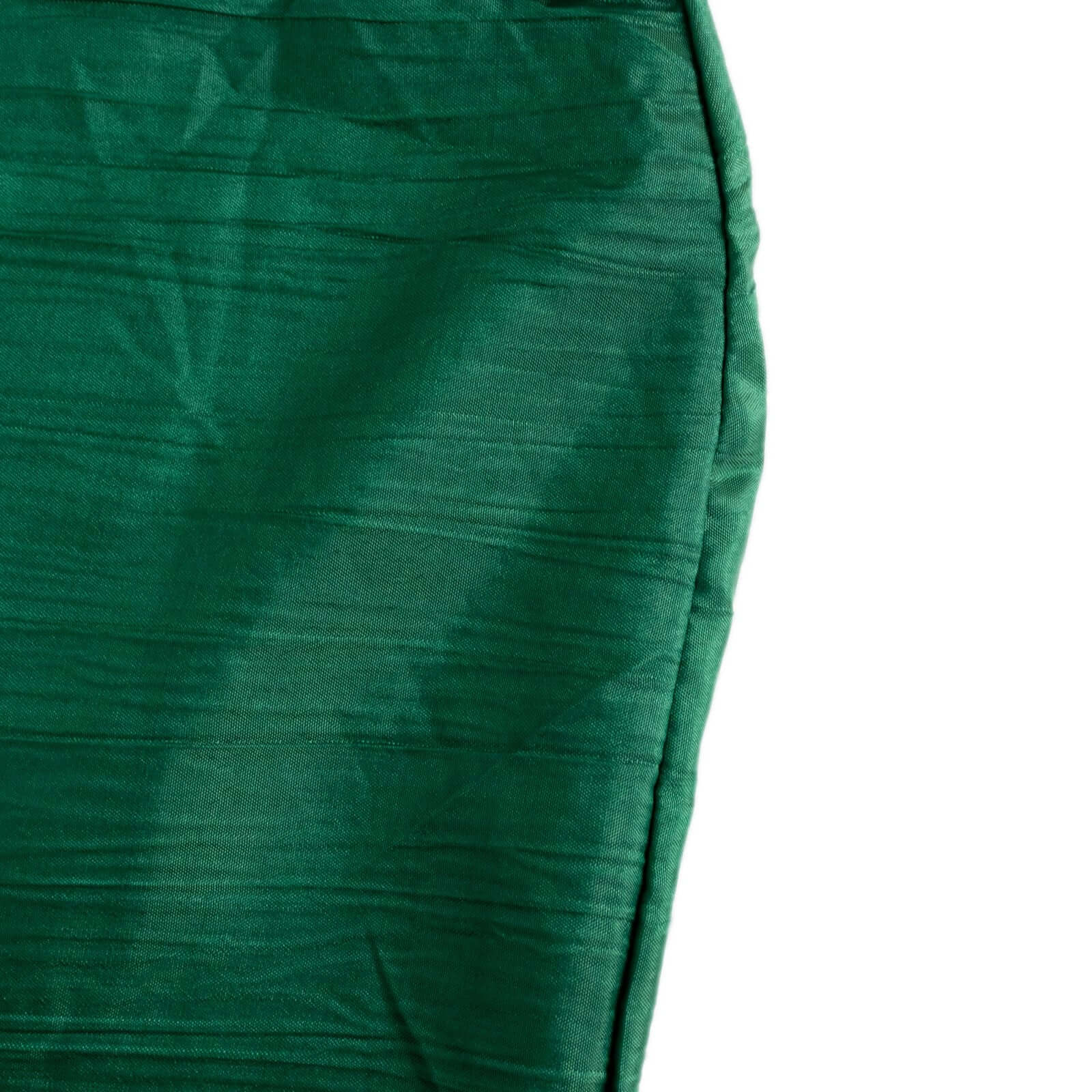 Crinkle Crushed Taffeta Banquet Chair Cover Hunter Emerald Green - Reusable Slipcover - Image 12