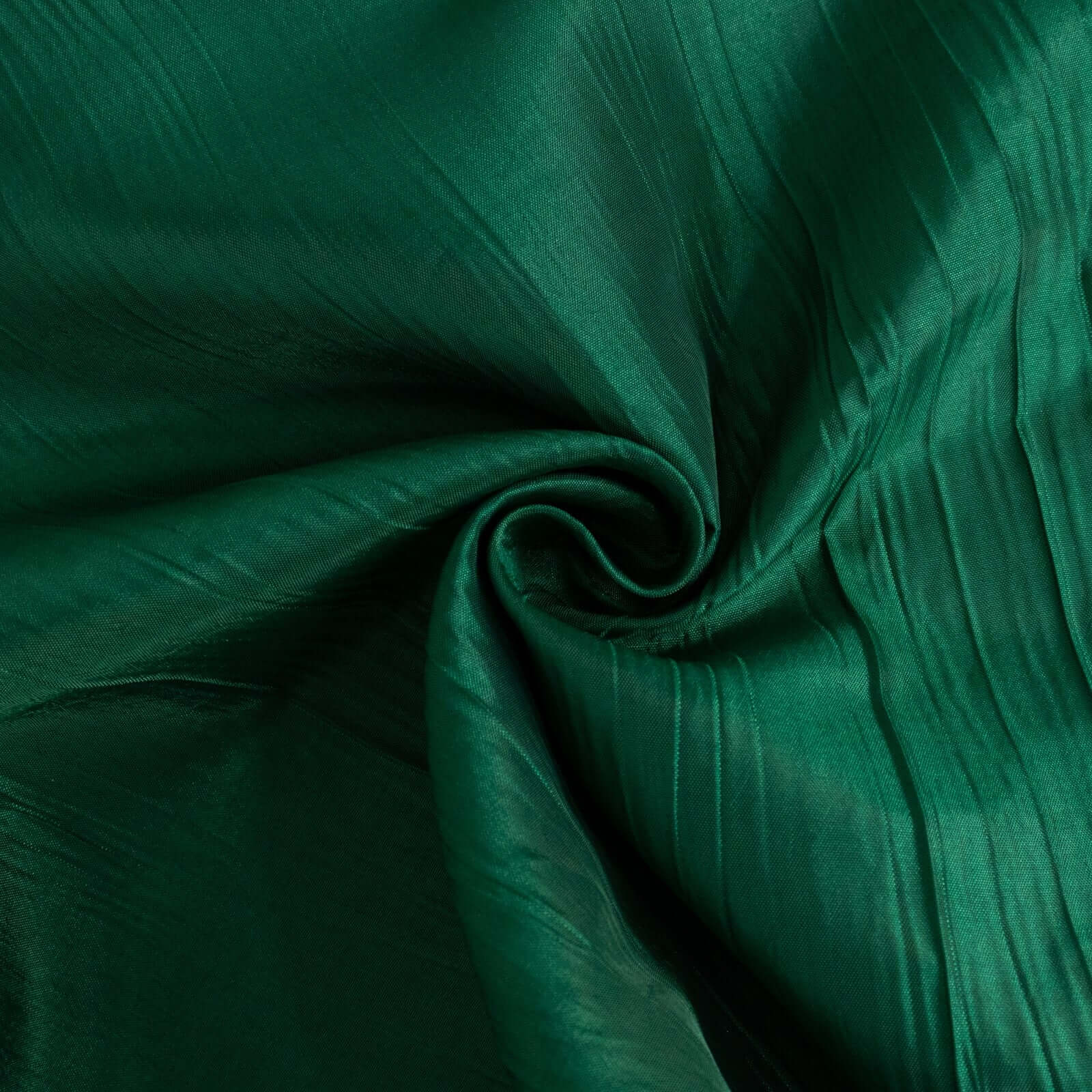 Crinkle Crushed Taffeta Banquet Chair Cover Hunter Emerald Green - Reusable Slipcover - Image 3