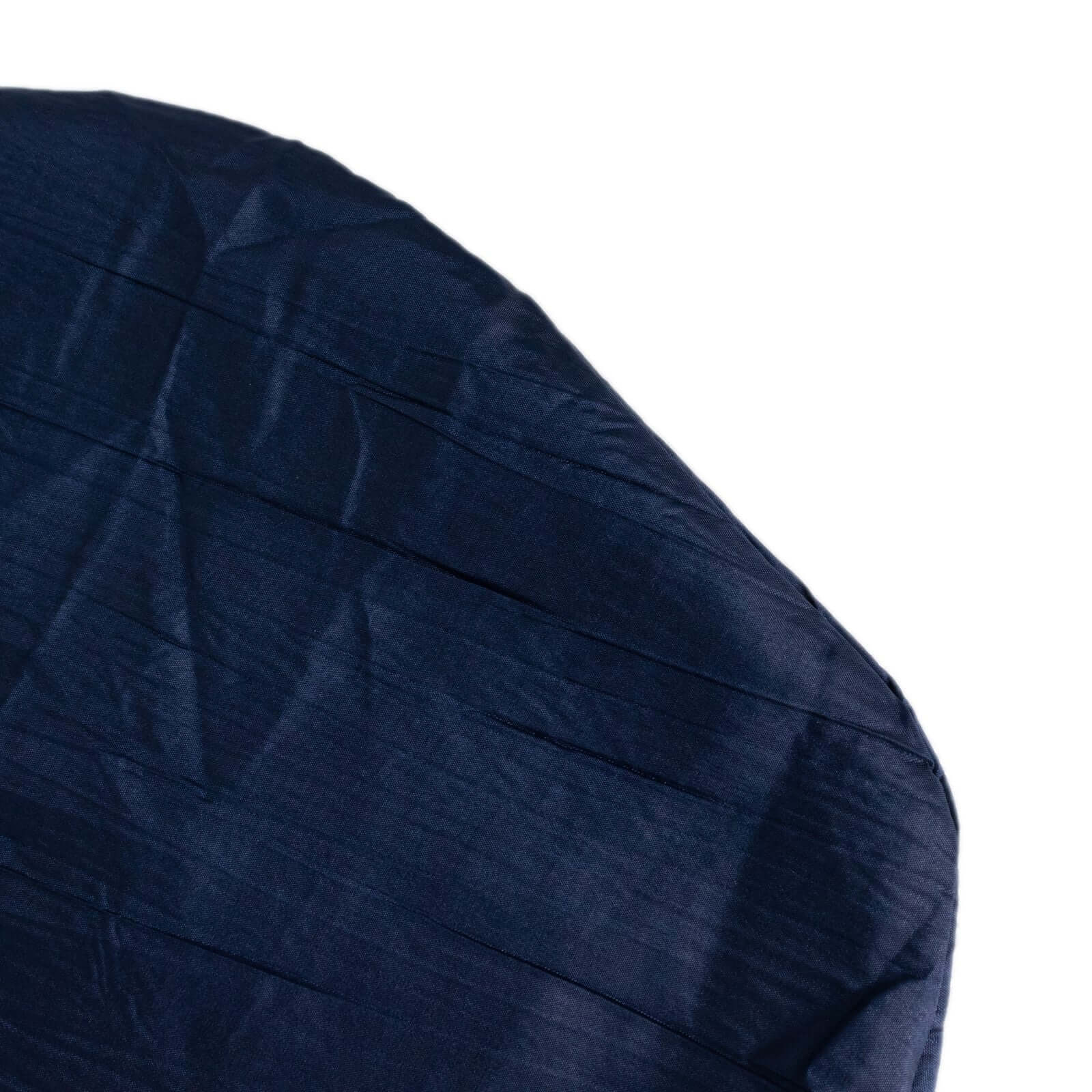 Crinkle Crushed Taffeta Banquet Chair Cover Navy Blue - Reusable Slipcover - Image 12