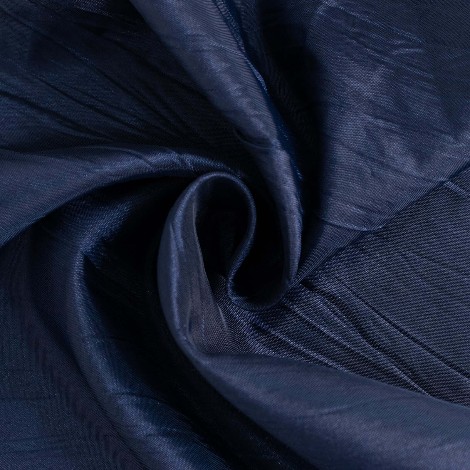 Crinkle Crushed Taffeta Banquet Chair Cover Navy Blue - Reusable Slipcover - Image 3
