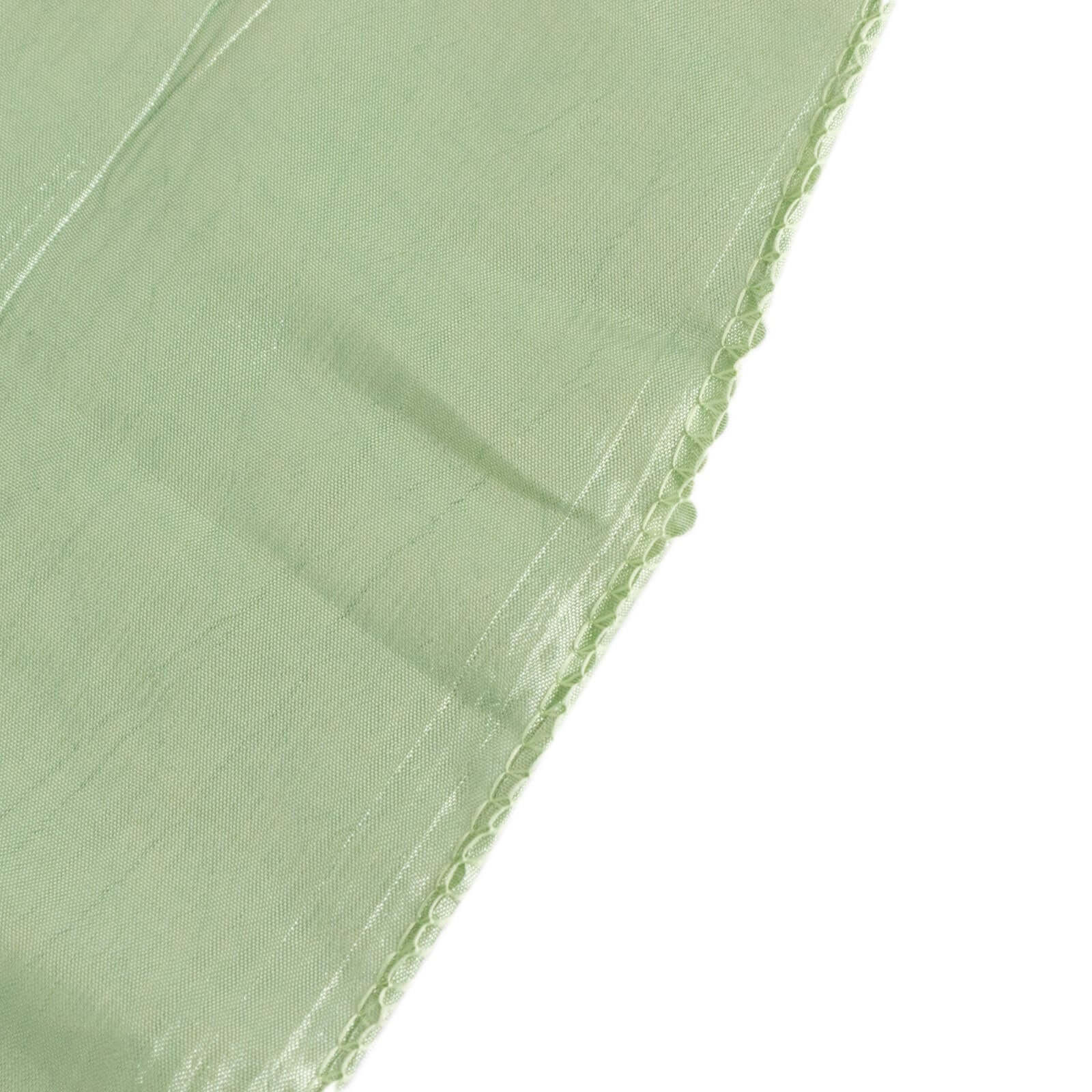 Crinkle Crushed Taffeta Banquet Chair Cover Sage Green - Reusable Slipcover - Image 13